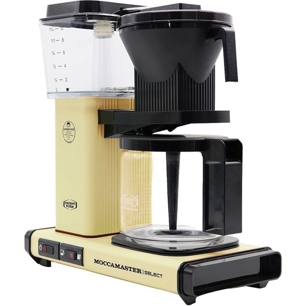 Moccamaster Filterkaffeemaschine »KBG Select pastel yellow«, 1,25 l Kaffeekanne, Papierfilter, 1x4