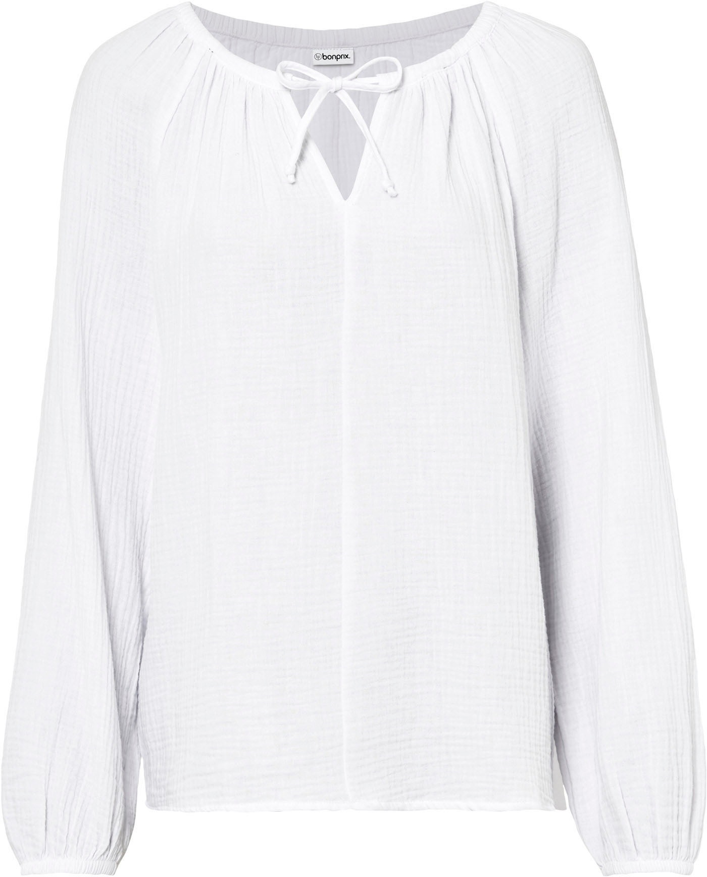 bonprix Langarmbluse »Musselin-Bluse aus Baumwolle« Oversize-Passform, für vielseitige Anlässe