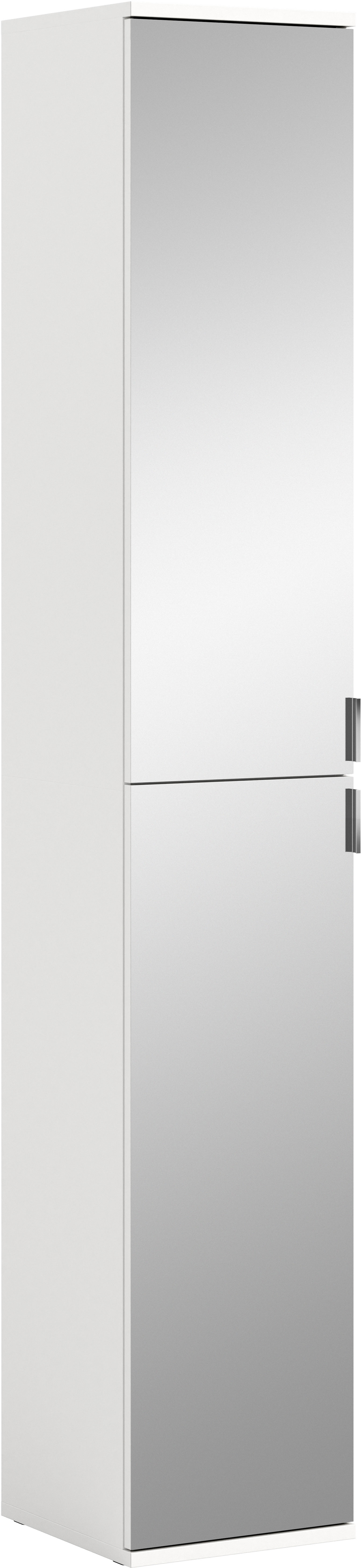 Home affaire Mehrzweckschrank "TRONDHEIM, Höhe 193 cm, 2 Spiegeltüren, 6 Fächer, 4 Einlegeböden" Türanschlag wechselbar, in verschiedenen Farben erhältlich, Schrank, Hochschramk, Mehrzweckschrank, Universalschrank, Flur, Diele
