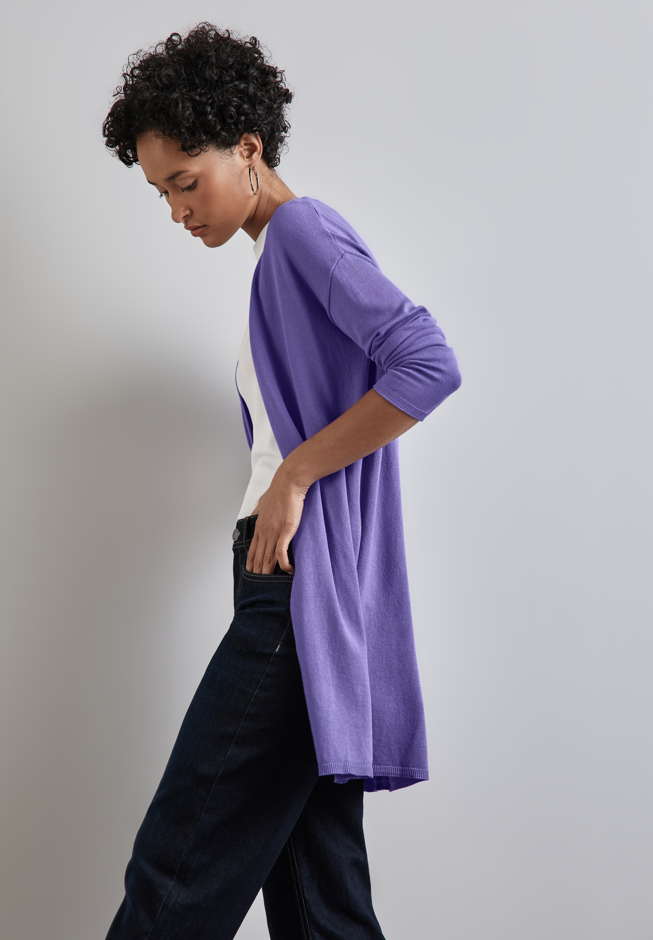 STREET ONE Strickjacke verschlusslos
