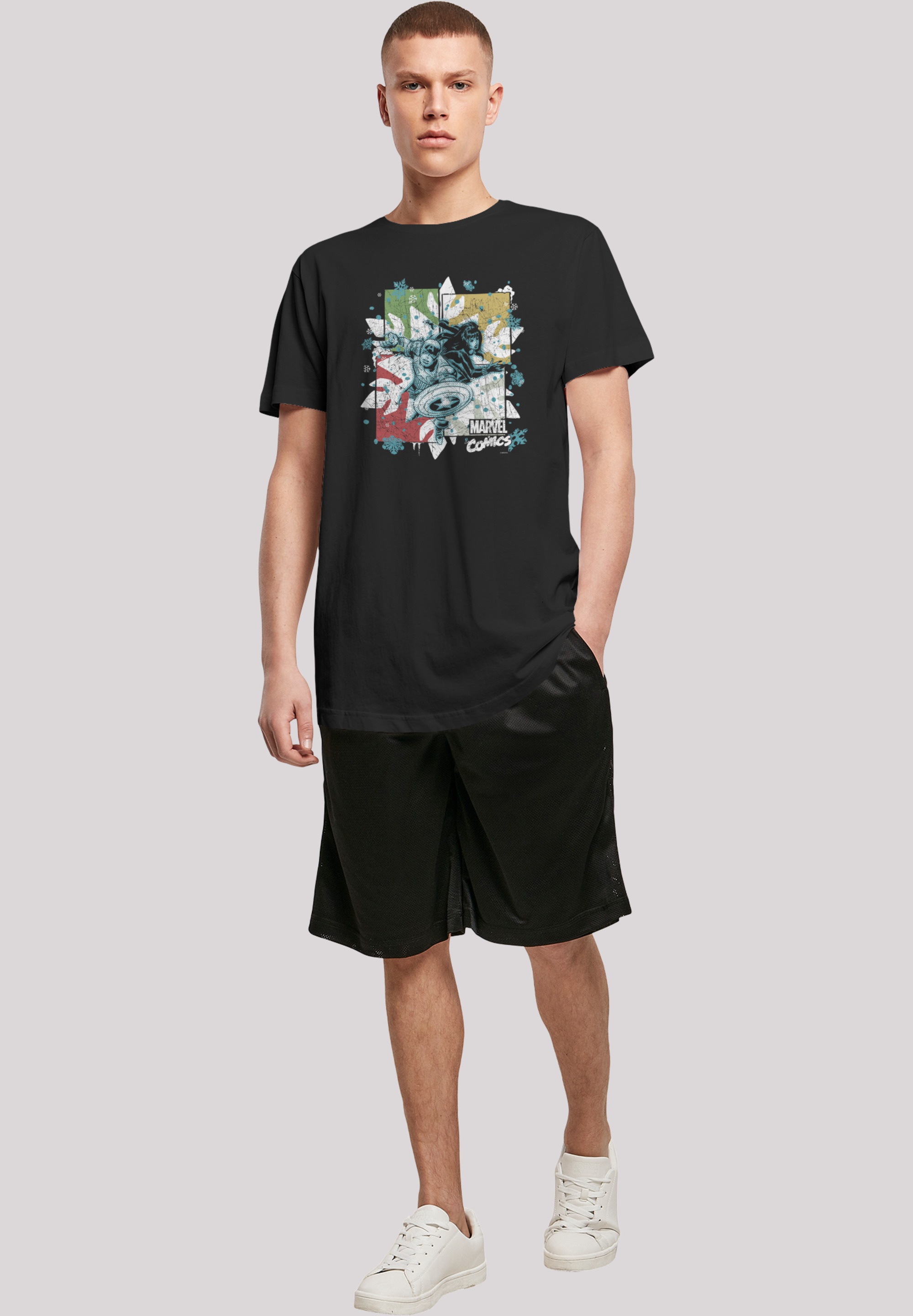 F4NT4STIC T-Shirt »Marvel Christmas Black Widow«, Print