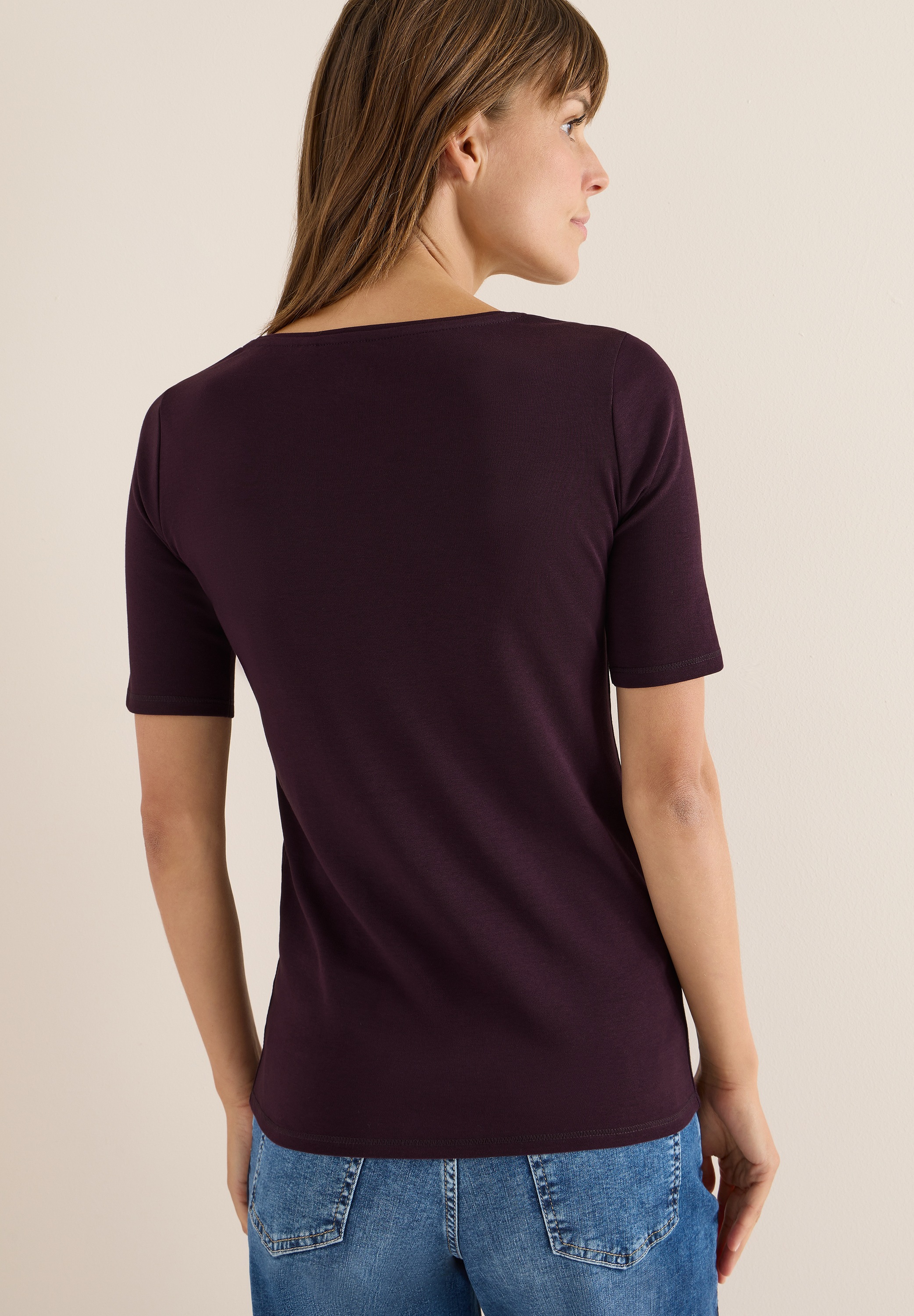 Cecil Rundhalsshirt "Style Lena" mit Halbärmeln günstig online kaufen