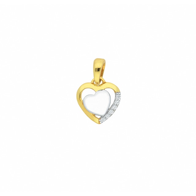 Adelia´s Kettenanhänger »Damen Goldschmuck 333 Gold Anhänger Herz mit  Zirkonia«, Goldschmuck für Damen kaufen | BAUR