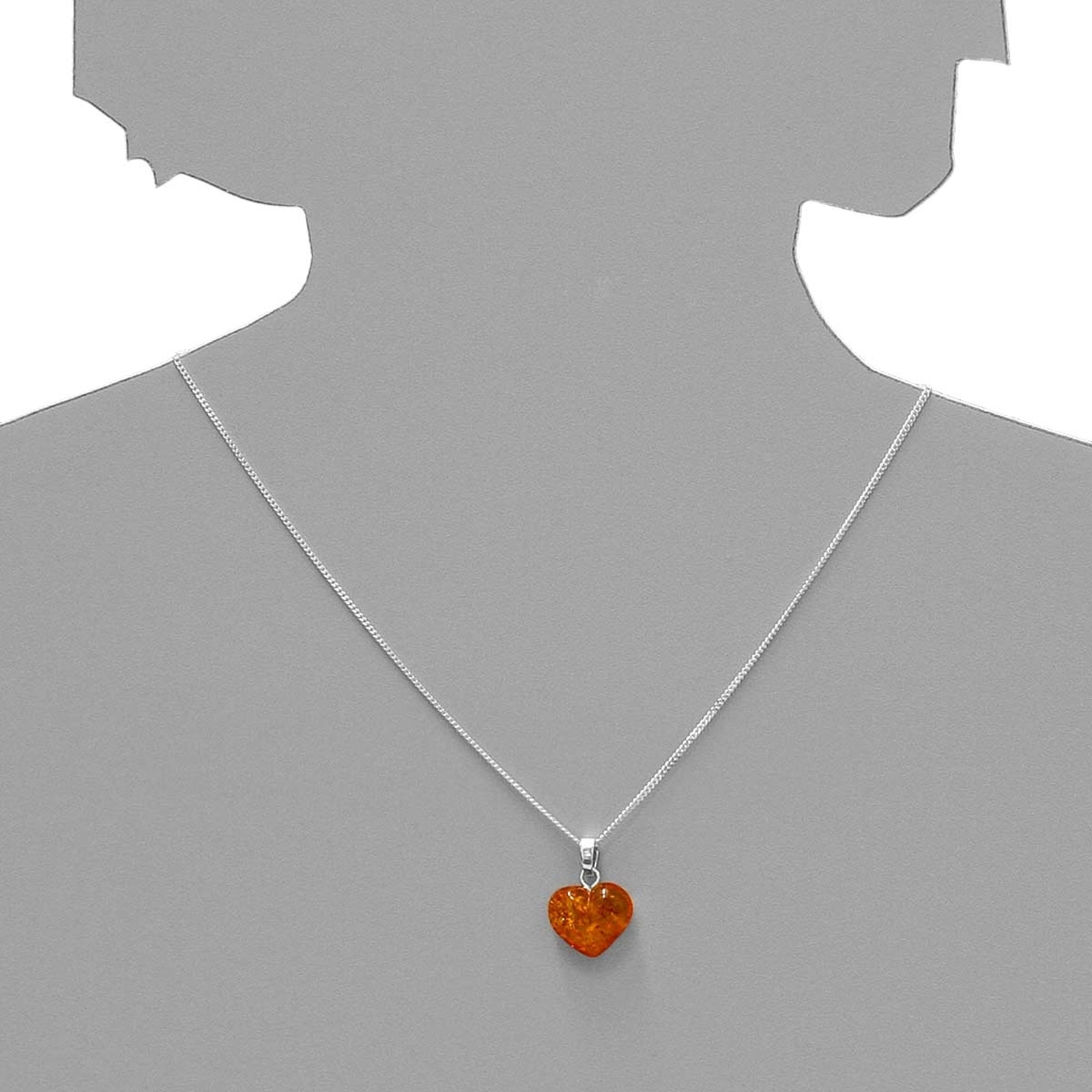 OSTSEE-SCHMUCK Kettenanhänger »Ostsee-Schmuck Anhänger Herz 16 mm Silber 925/000«, (1 tlg.)