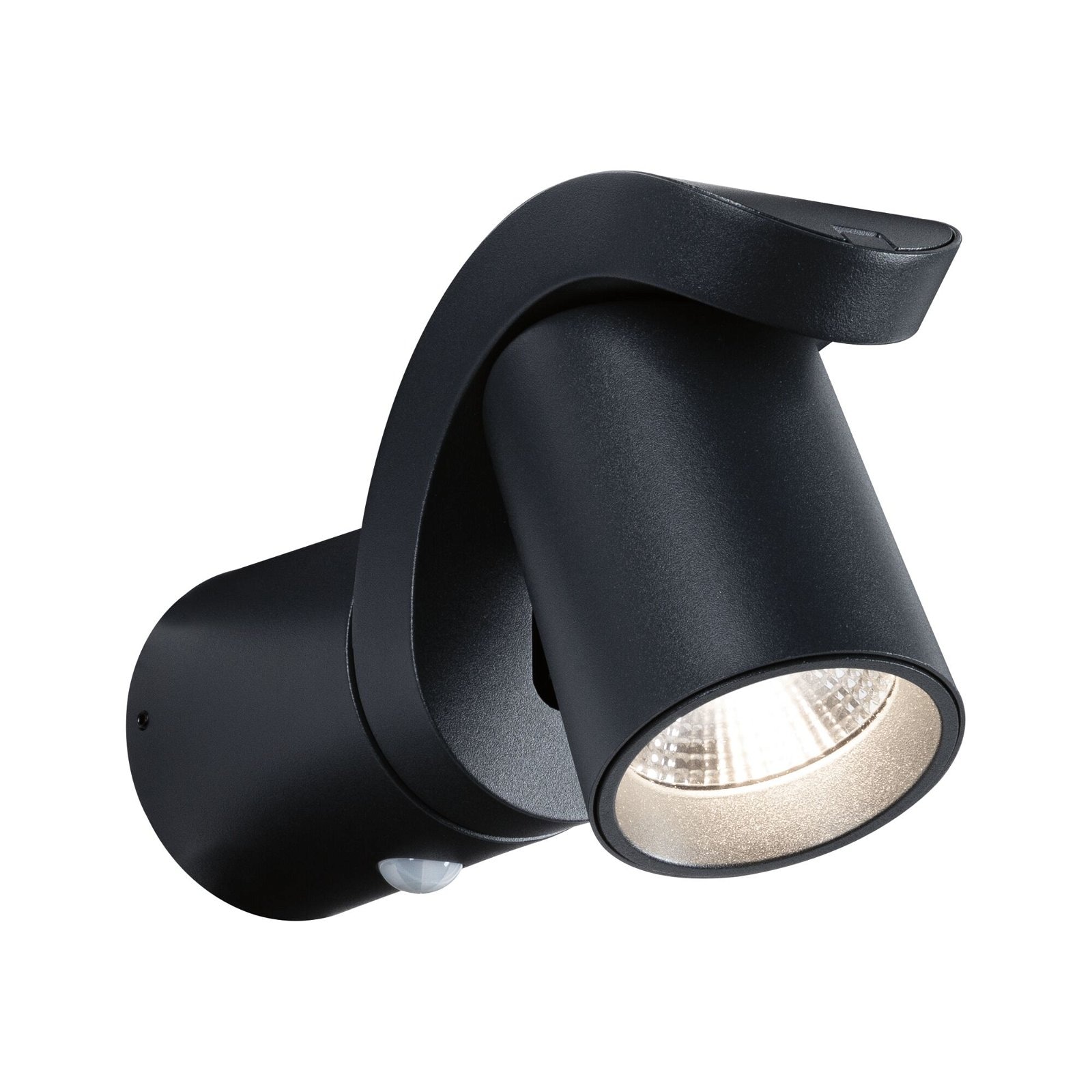 LED Außen-Wandleuchte PAULMANN, B:7,6cm H:11,6cm T:21,7cm, grau, Leuchten, "Cuff IP44 76x217mm 3000K 10W 700lm 230V 70 Aluminium", Bewegungsmelder