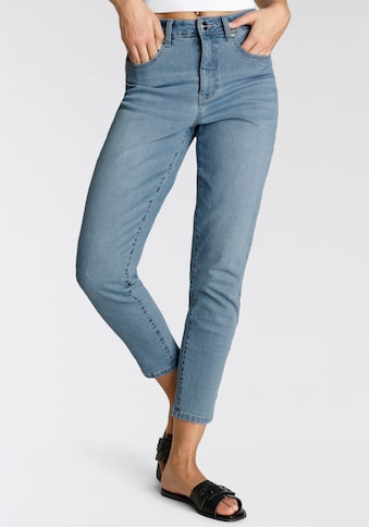 Mom-Jeans, mit hohem Bund