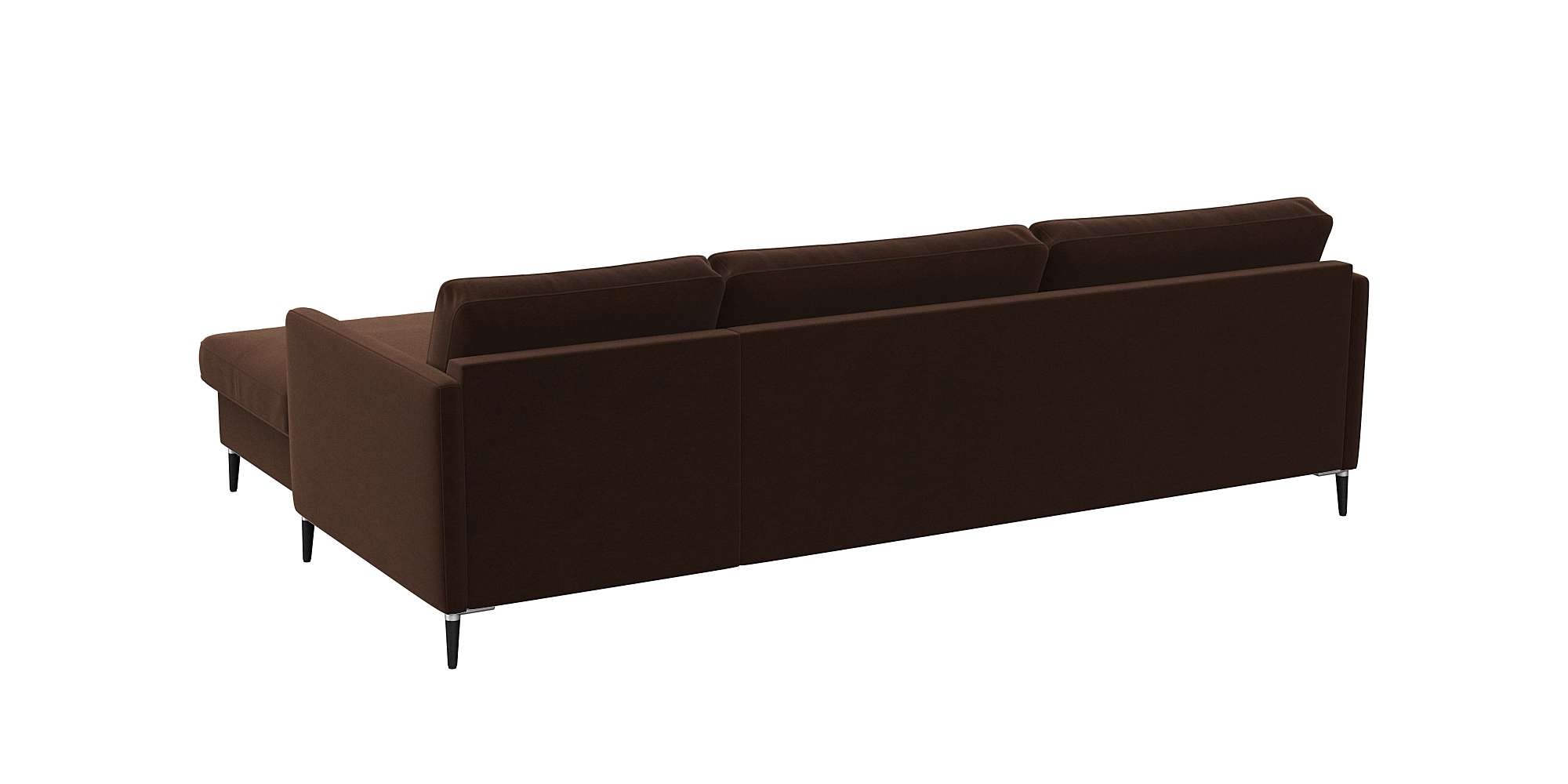 FLEXLUX Ecksofa »Fiore, super Sitzkomfort durch Kaltschaum im Sitz, L-Form«, schmale Armlehnen, Füße Alu+schwarz