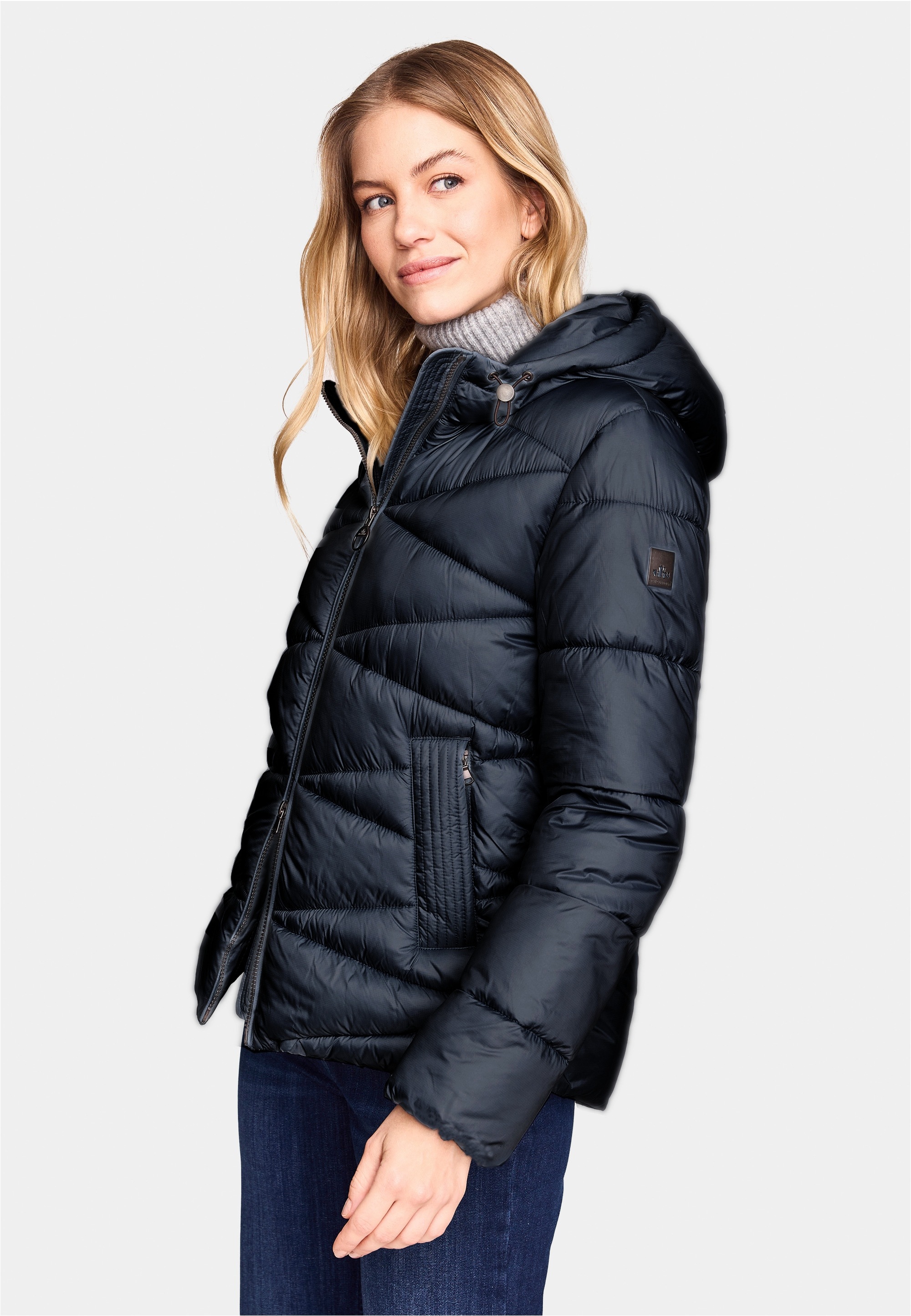 New Canadian Steppjacke »Steppjacke "CHRISTAL"«, mit Taschenbeutel aus Kuschel-Fleece