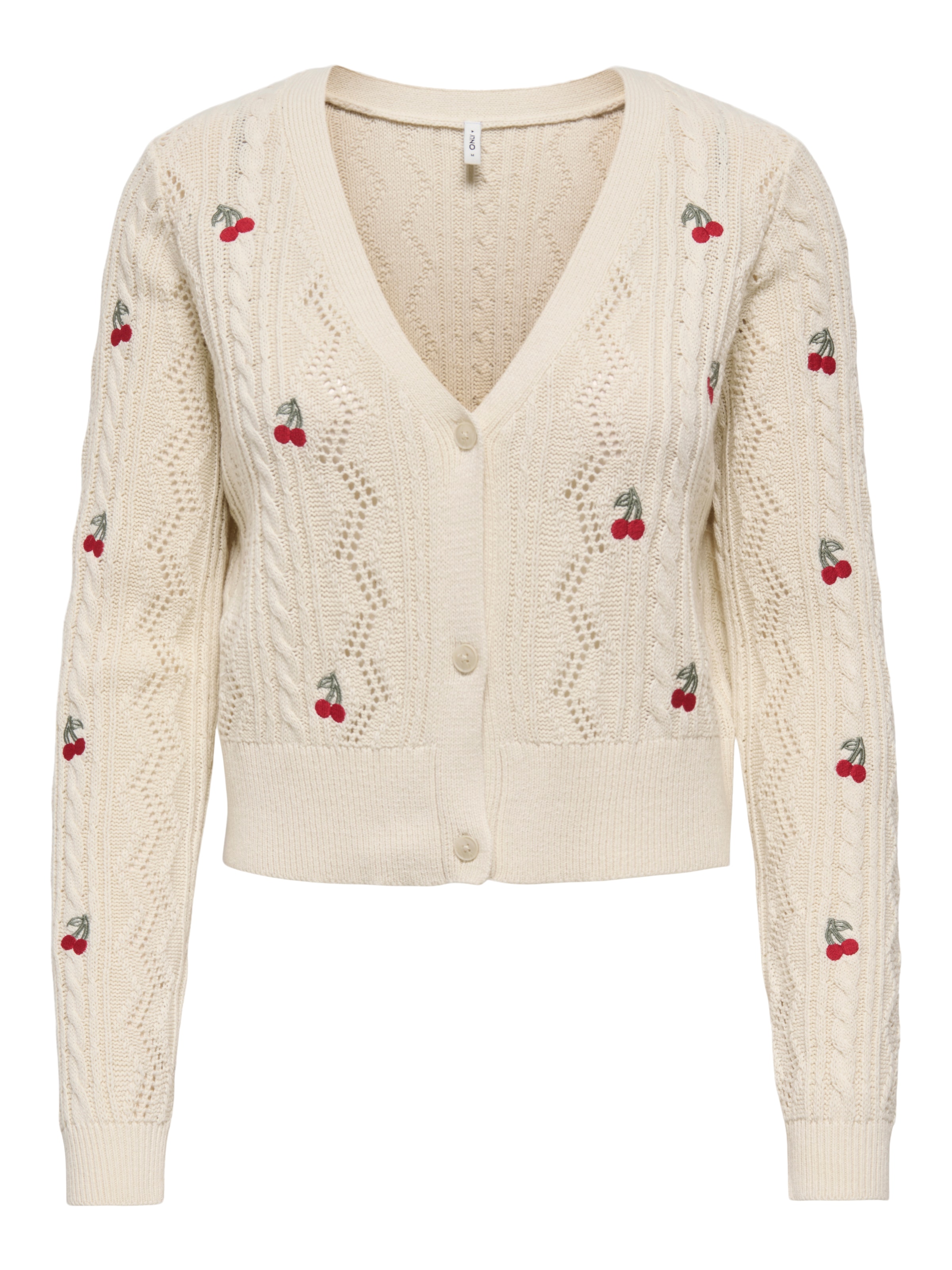 ONLY Strickjacke "ONLBIRTIE LS EMB V-NECK CARDIGAN KNT" mit Stickerei günstig online kaufen