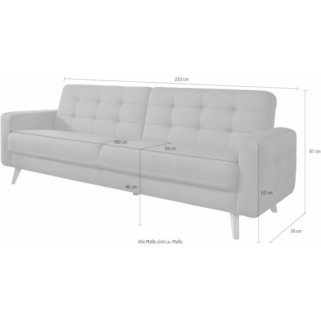 exxpo - sofa fashion 3-Sitzer »Nappa«, mit Bettfunktion und Bettkasten  kaufen | BAUR