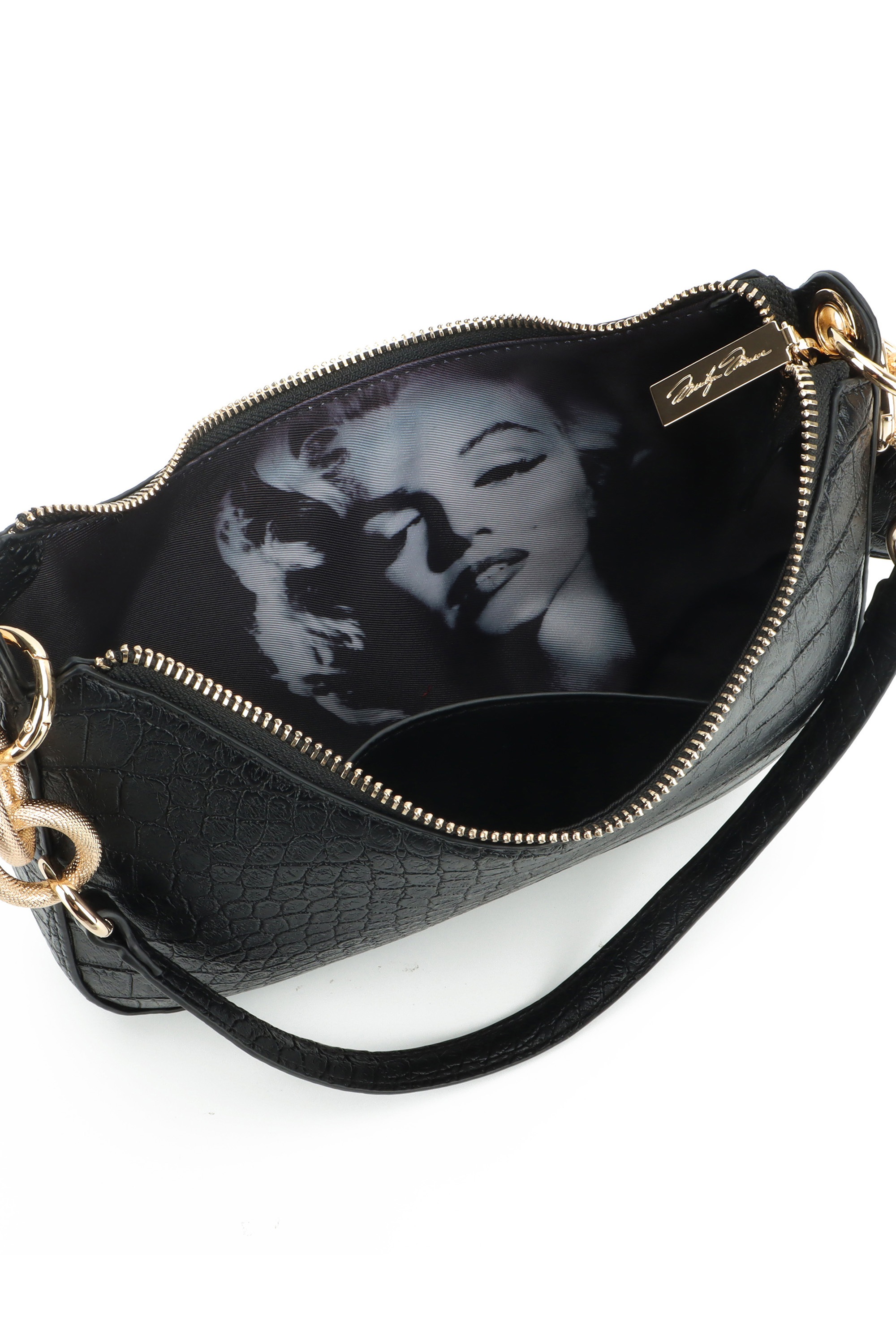 Marilyn Monroe Schultertasche »DOROTHY CROCO SMALL HOBO BAG Damen« Schultertasche Damen, Abendtasche, Fashion, Lifestyle, Ikone, Sale