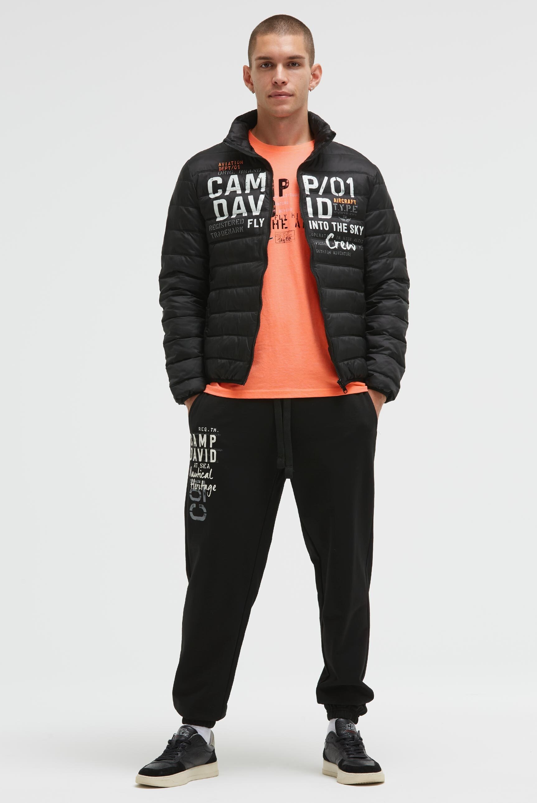 CAMP DAVID Outdoorjacke ohne Kapuze mit elastischem Saumabschluss