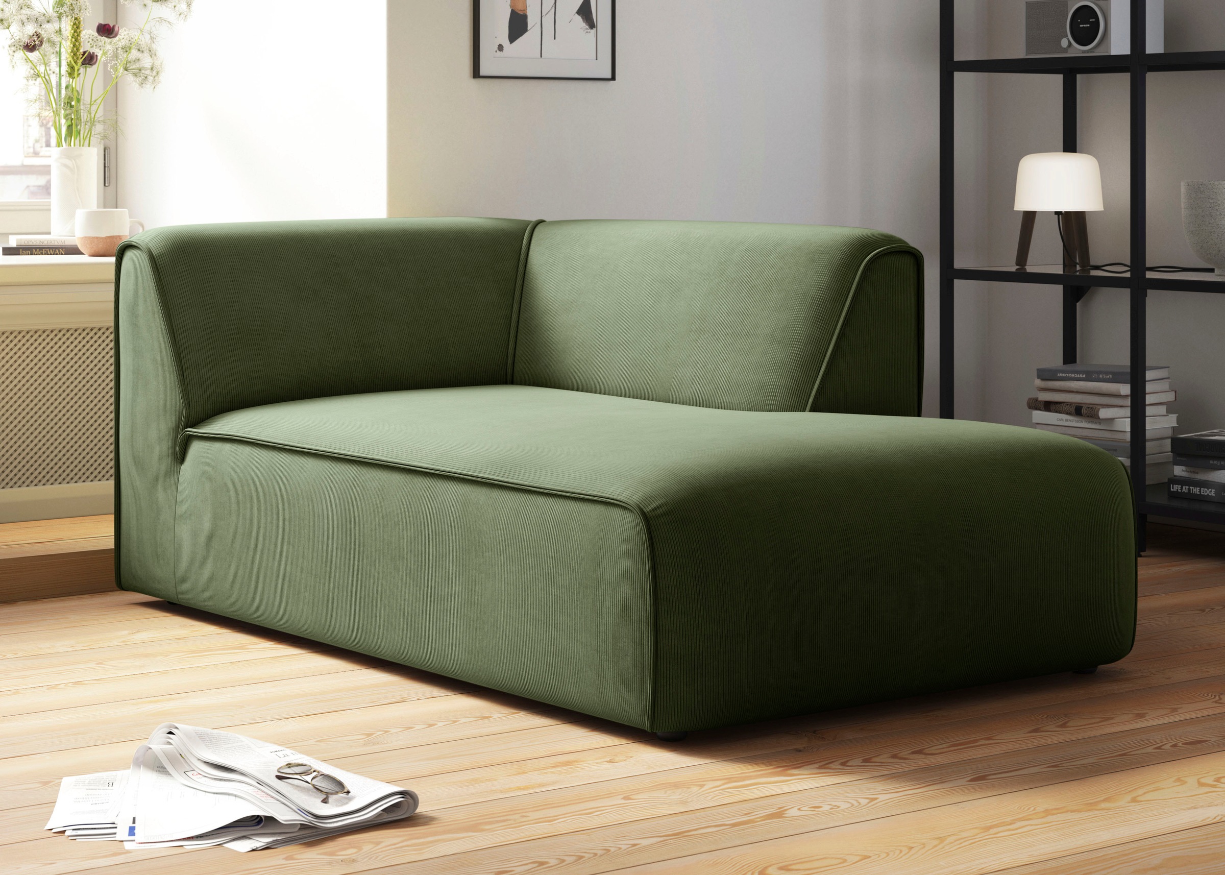 RAUM.ID Ottomane »Merid Chaiselongue, Maße B/T/H: 100/162/70 cm«, als Modul oder separat verwendbar, für individuelle Zusammenstellung