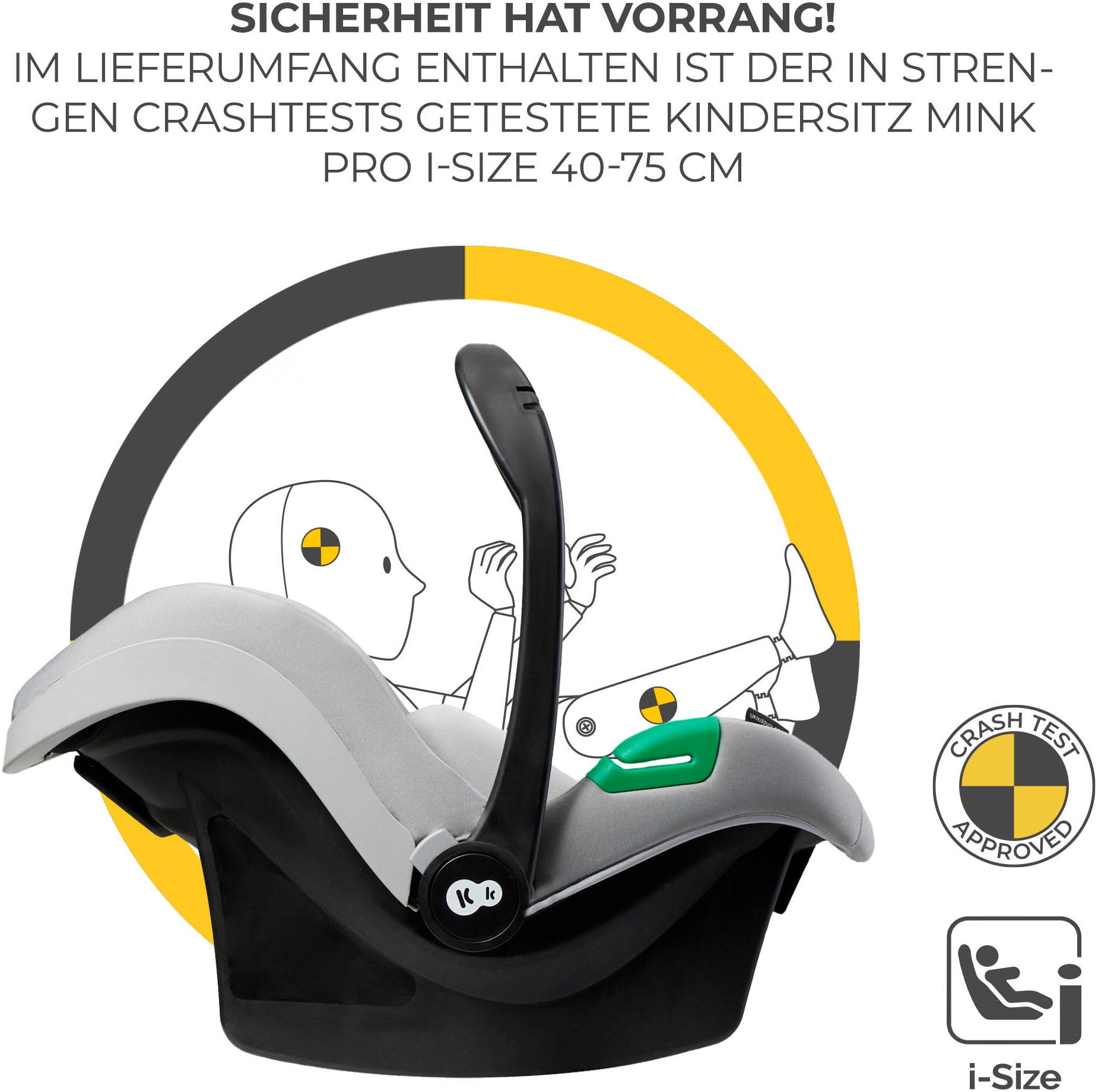 Kinderkraft Kombi-Kinderwagen »ESME 3IN1« 25 kg inkl. Babyschale MINK PRO 2 i-Size (40–87 cm)