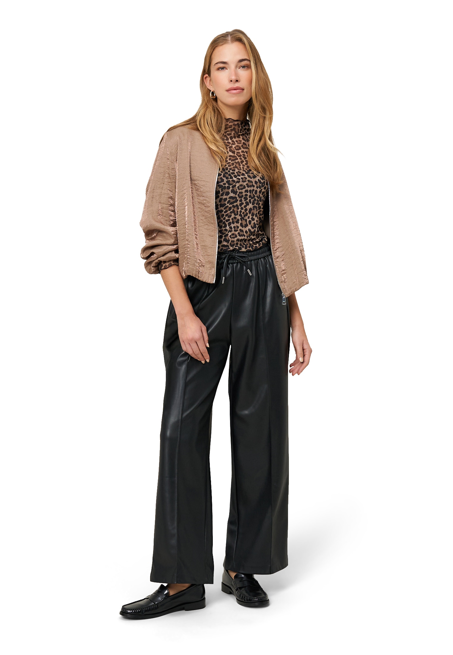 Zero Stoffhose »Damen in Lederoptik weites Bein 30 Inch«  weiteres Detail