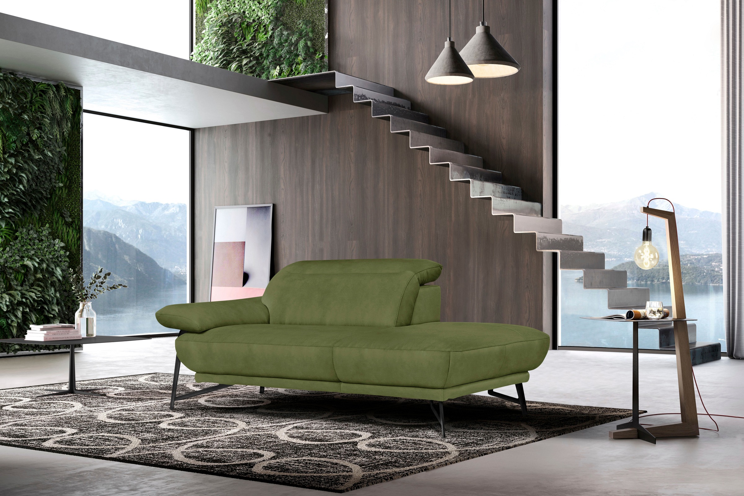 Egoitaliano Sofa "Anais, Design mit hohem Sitzkomfort, Fußfarbe schattengra günstig online kaufen