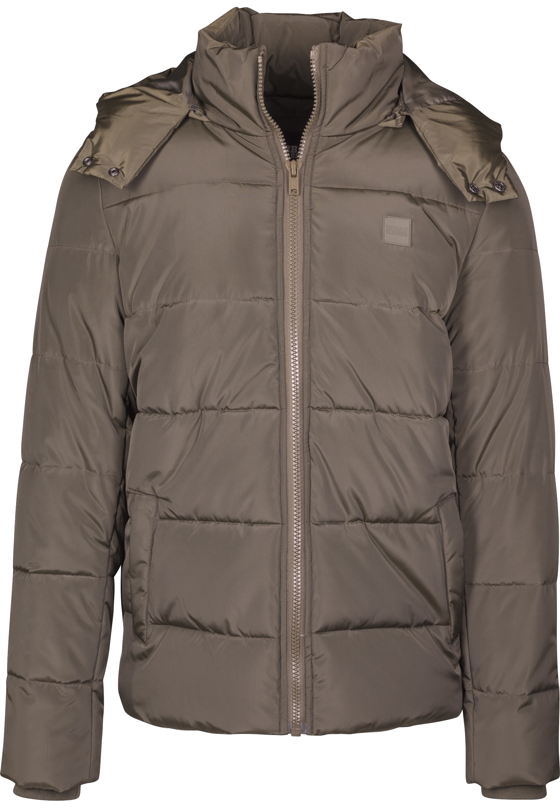 URBAN CLASSICS Allwetterjacke "Urban Classics Herren Hooded Puffer Jacket" 1 Stk. tlg. mit Kapuze