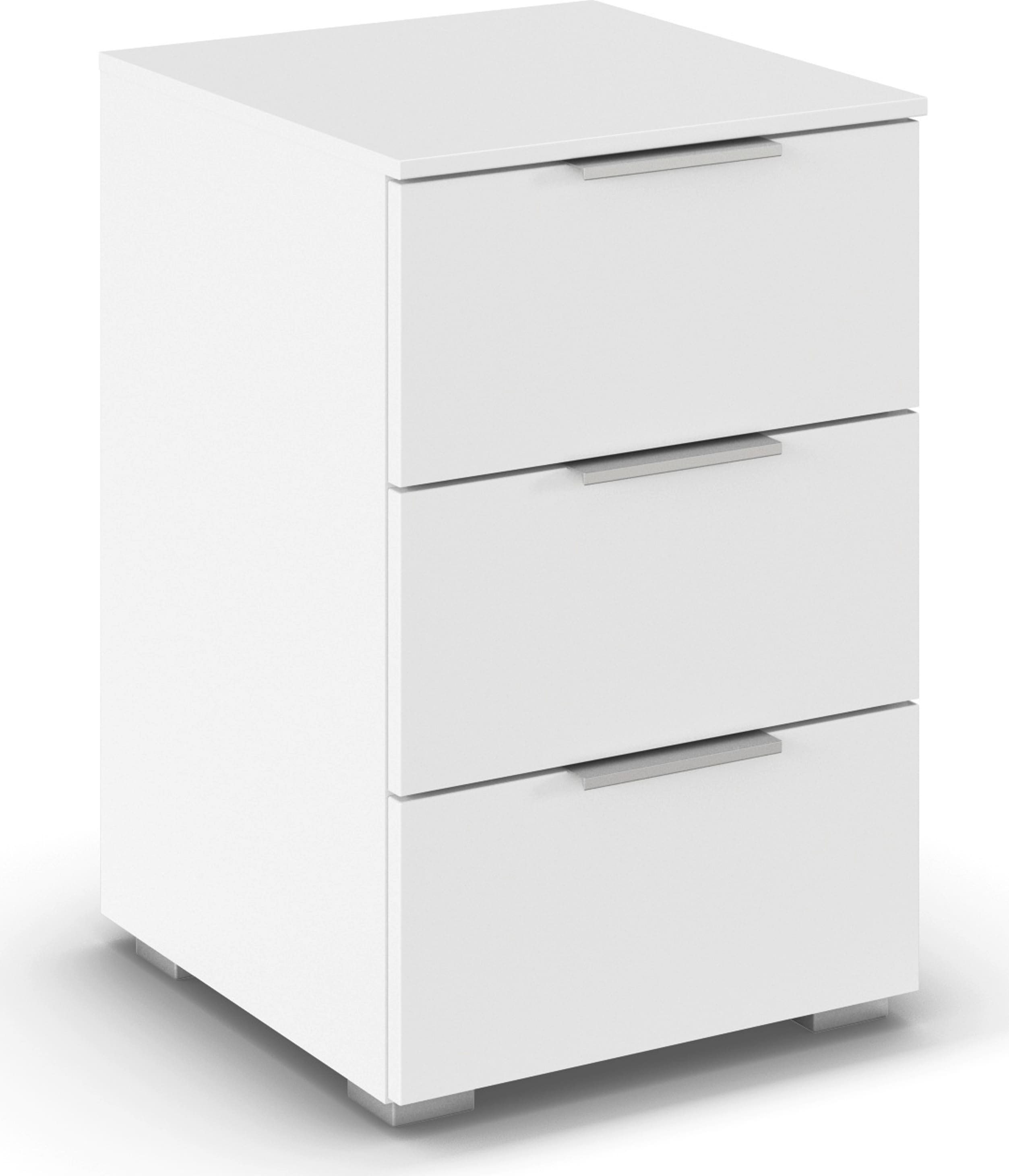 OTTO home Nachtkommode "Nachttisch Nachtschrank Schubladen Sideboard Schubladenkommode CORTONA" Breite 40 cm inkl. SOFT-CLOSE-FUNKTION, mit moderner Dekor-Front, mit 3 geräumigen Schubladen, Kantengriff aus Metall MADE IN GERMANY