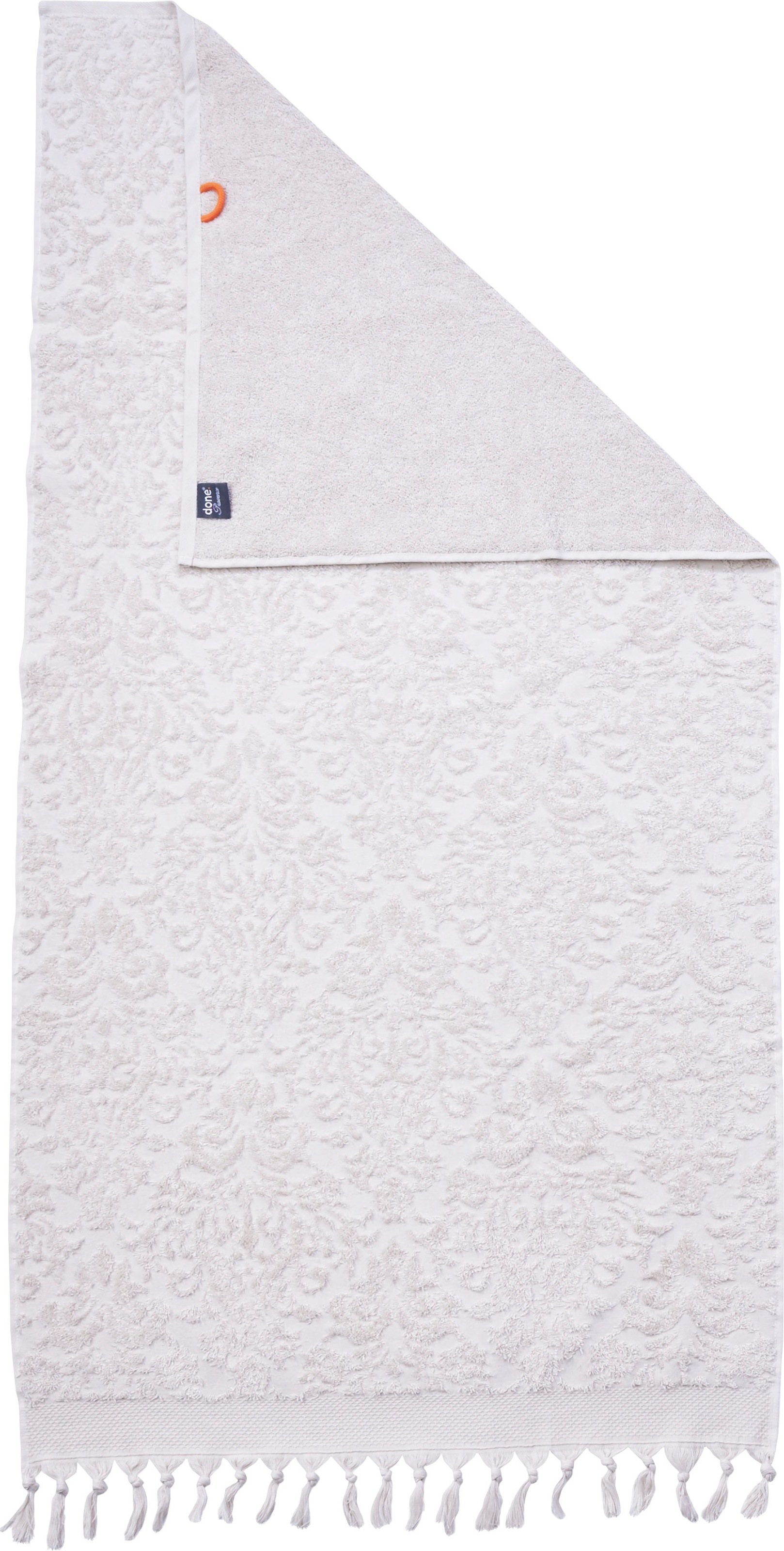 done.® Duschtuch »Provence Ornaments«, (1 St., Duschtuch 70 x 140 cm), Uni Farben, Ornamente, mit Fransen
