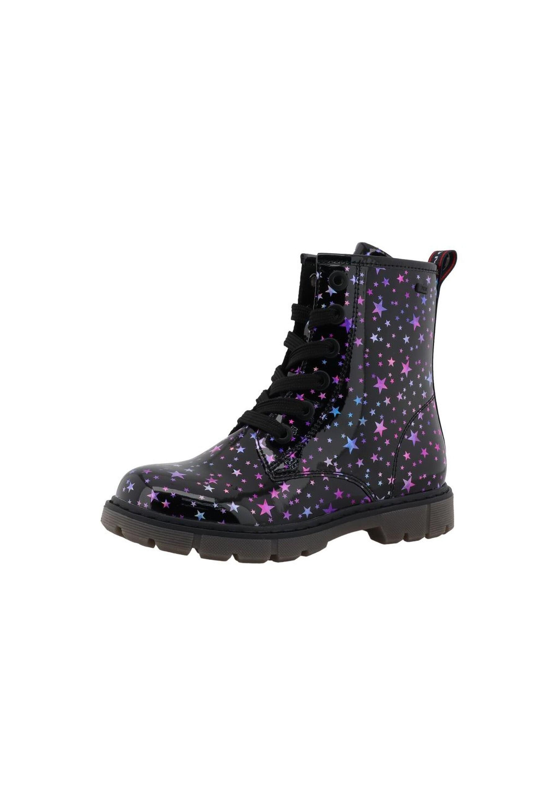 Stiefel TOM TAILOR "Tom Tailor Tall Boots", Mädchen, Gr. 39, schwarz multicolor, Polyurethan, Schuhe Stiefel 2