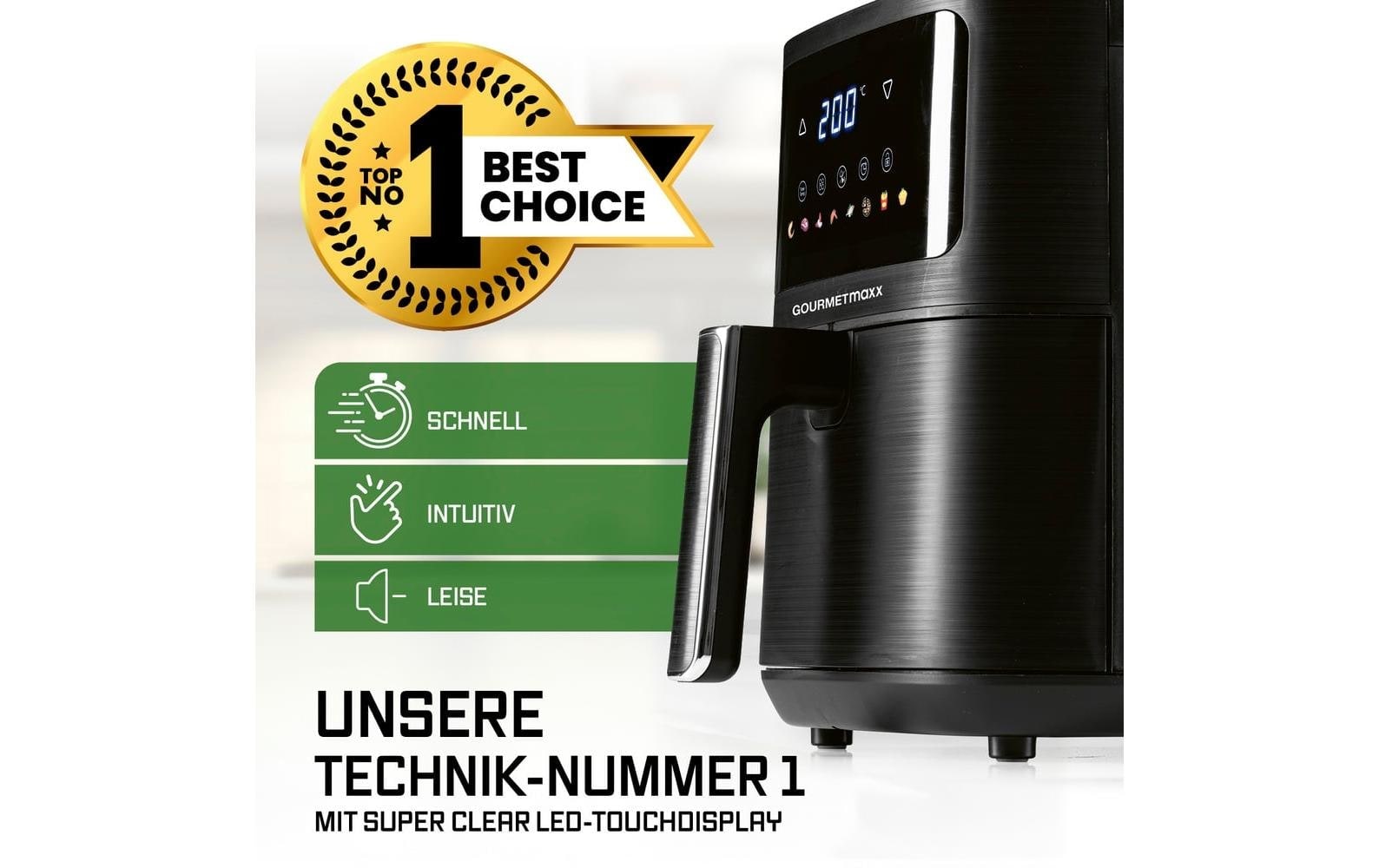 GOURMETmaxx Heißluftfritteuse »AirGenius S 4,5 l« 1500 W