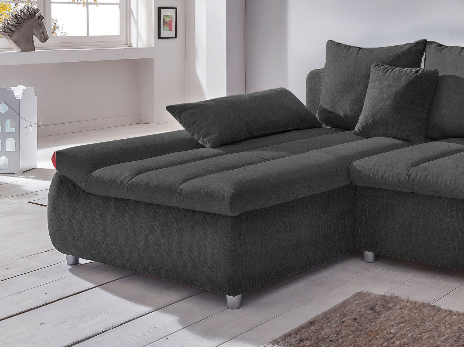 Thumbnail - Home affaire Ecksofa "Imola, bequem, aktuelle Steppung im Sitz, L-Form, Breite 270cm" wahlweise mit Bettfunktion