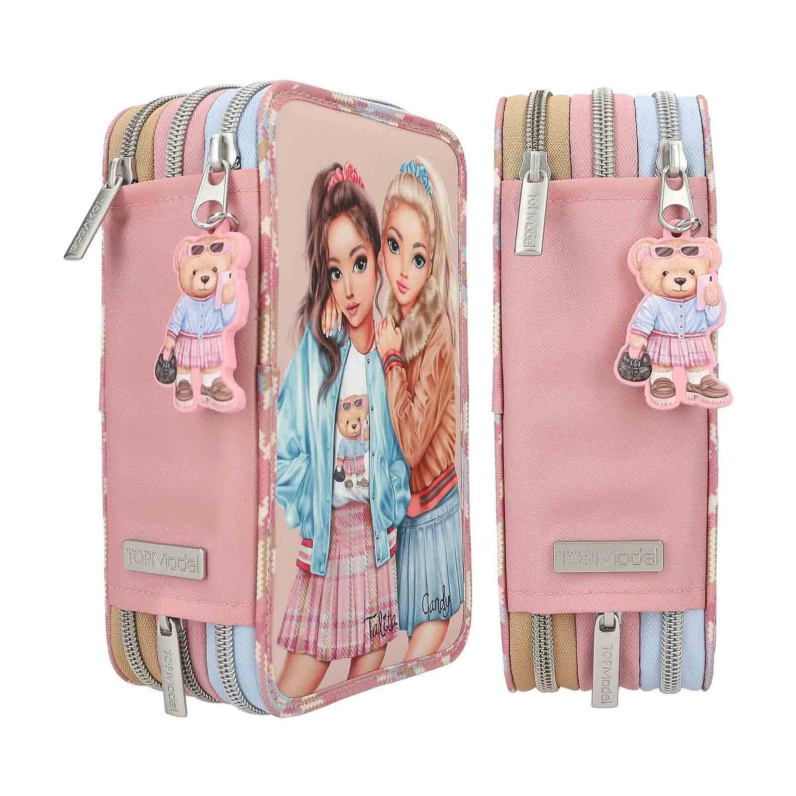 Depesche Buntstift »3-Fach Federtasche TEAM TEDDY inkl. Stifte TOPModel 20 x 13 x 7,5 cm bunt«