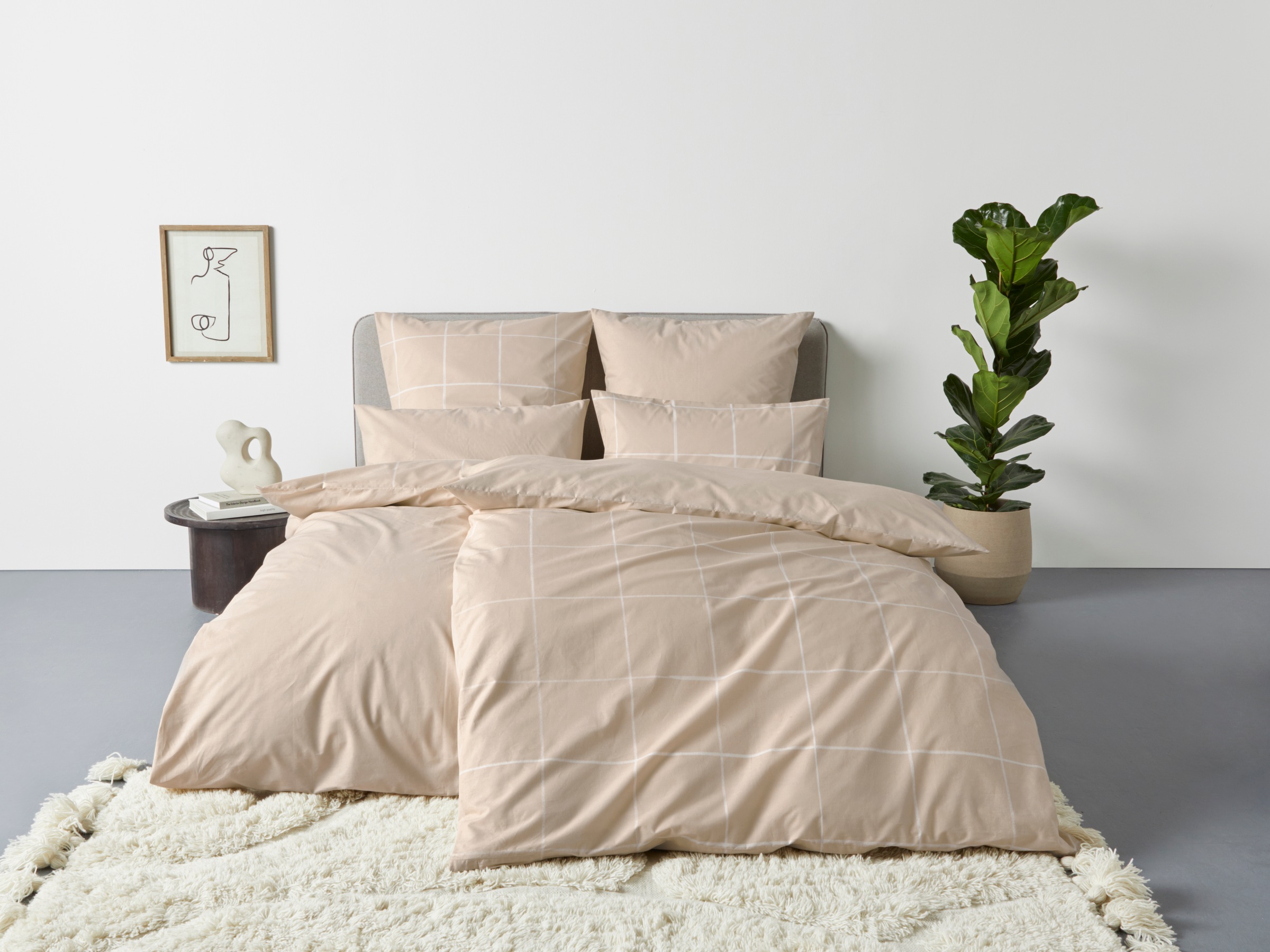 OTTO home "Nature in Gr. 135x200 oder 155x220 cm" 2 Stk. Bettwäsche in unre günstig online kaufen