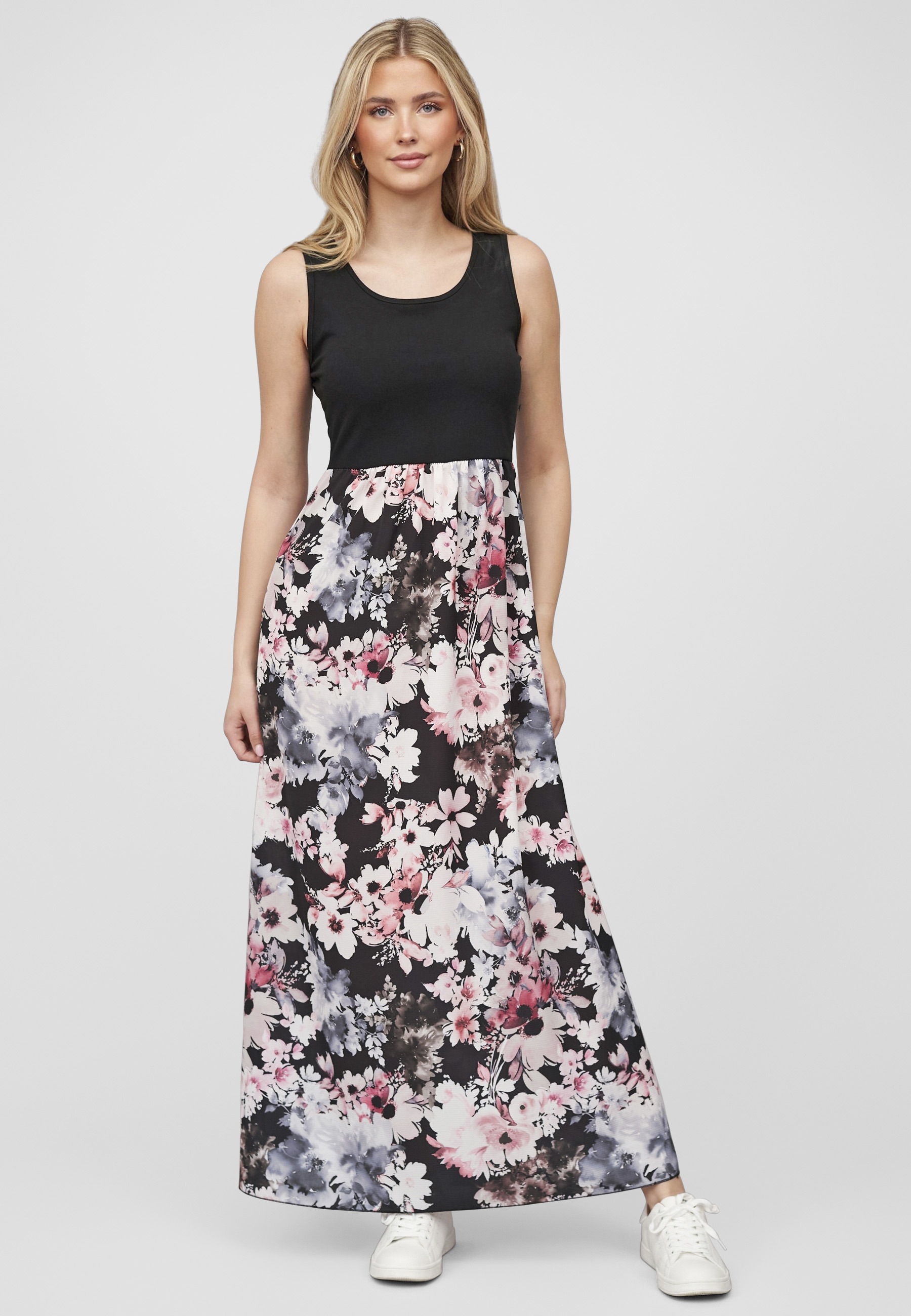 CLOUD 5IVE Shirtkleid »CLOUD 5IVE Cloud5ive Damen Maxi Kleid Blumen Muster« 1 tlg.