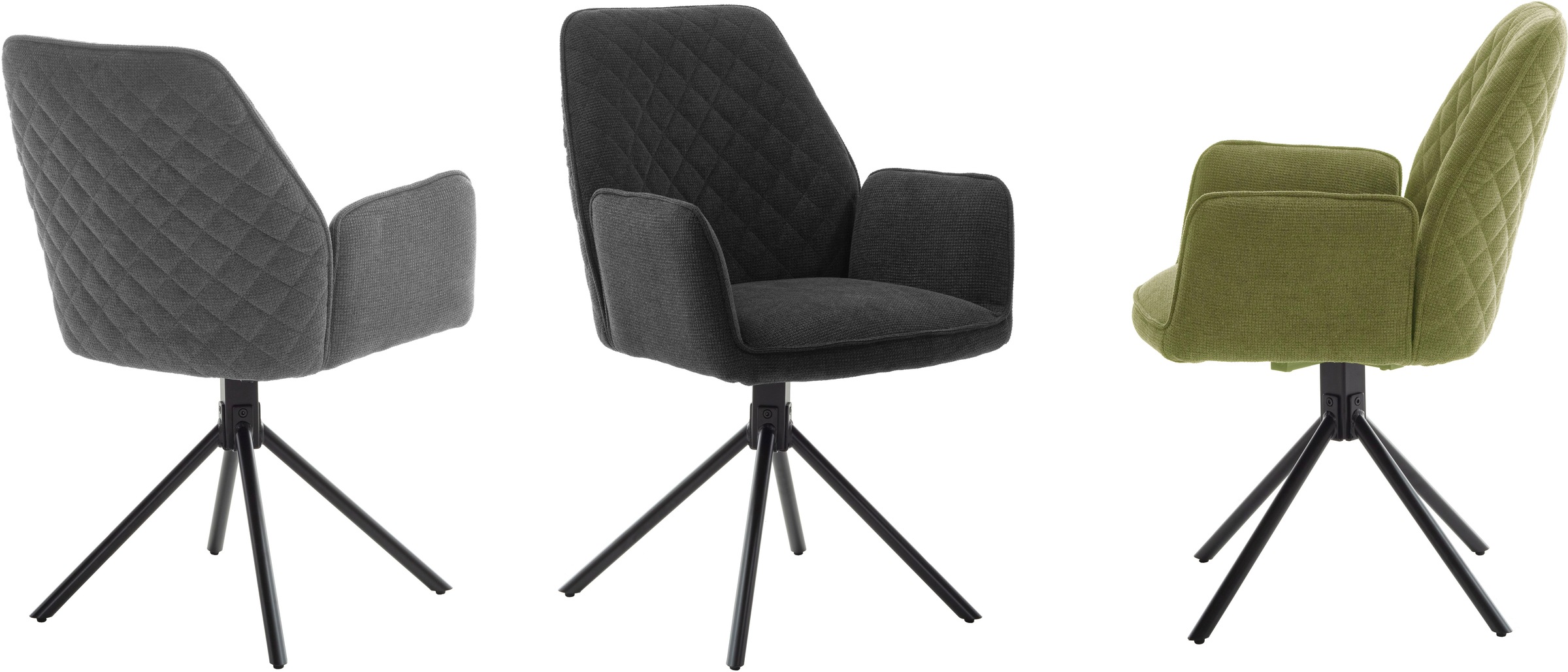 MCA furniture Esszimmerstuhl »ACANDI«, (2er-Set),drehbar 180°, Sitzhöhe von ca. 50 cm, Belastbarkeit 120 kg
