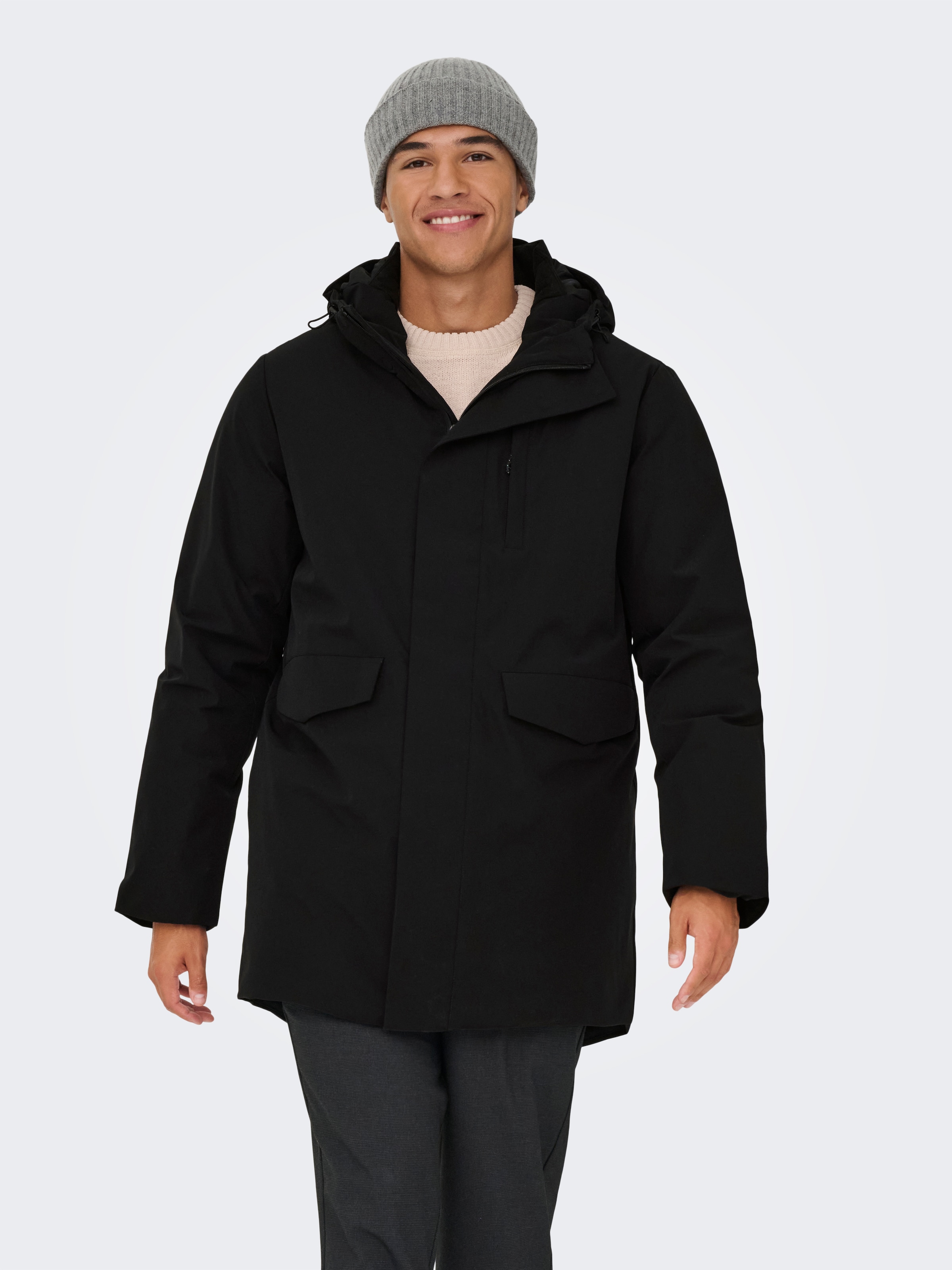 ONLY & SONS Parka "ONSENRICO WATERPROOF STRETCH PARKA OTW" mit Kapuze günstig online kaufen
