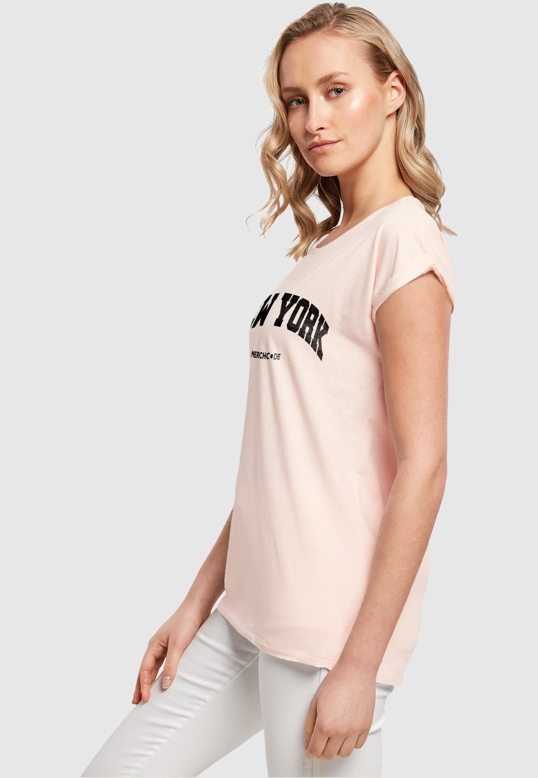 Merchcode T-Shirt »Merchcode Damen Ladies New York Wording - T-Shirt«, (1 tlg.)