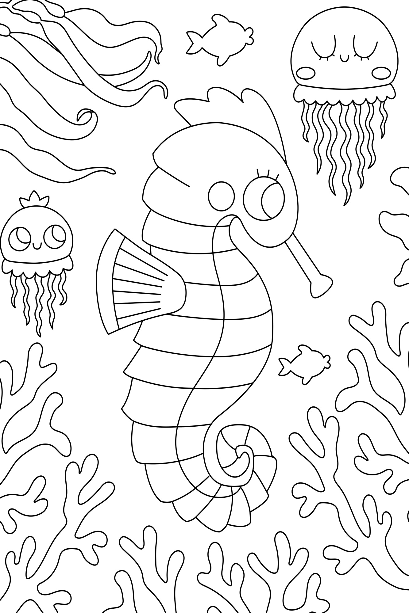 queence Bild "Seepferdchen und Quallen", Figuren-Fisch & Meeresfrüchte-klas günstig online kaufen