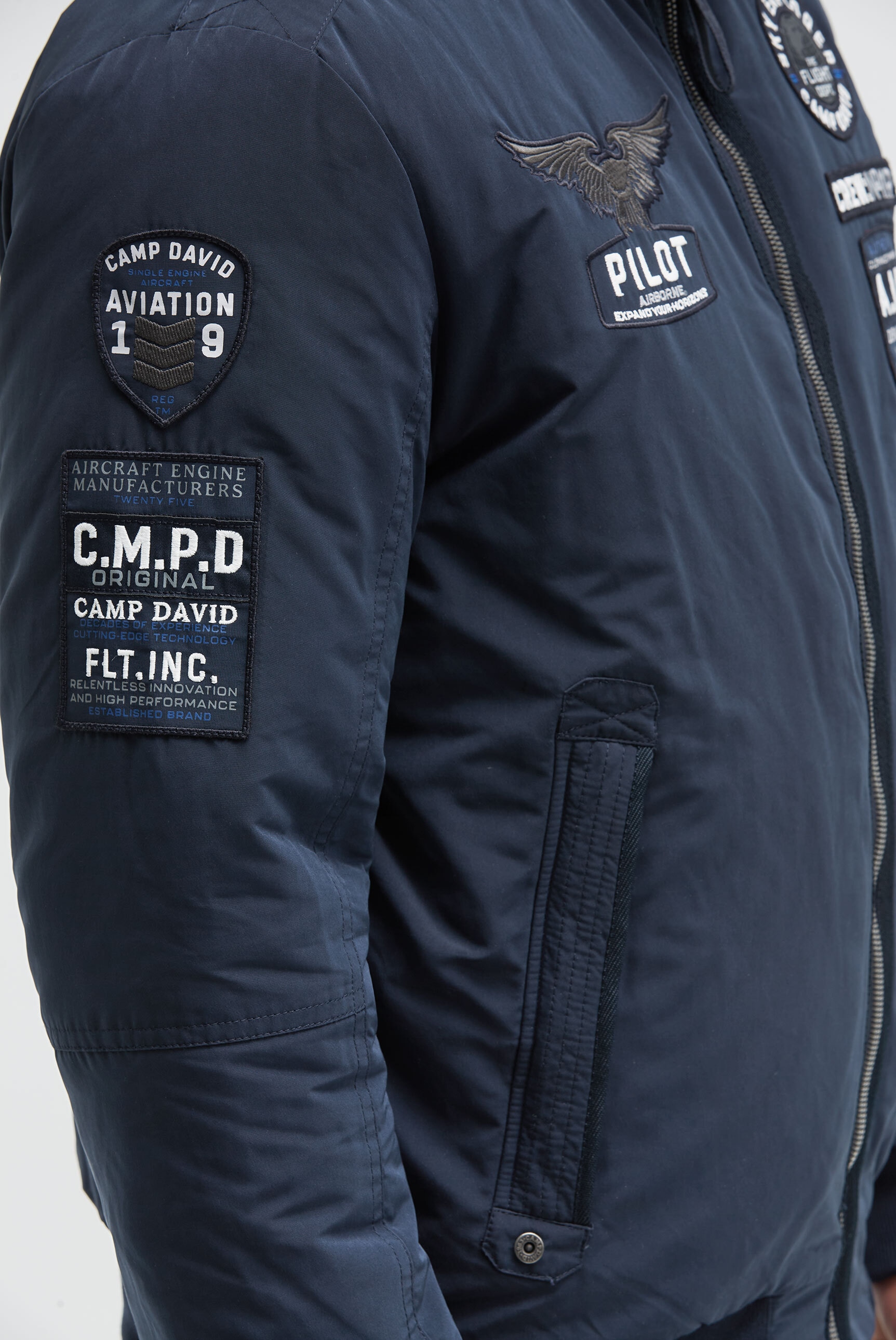 CAMP DAVID Outdoorjacke, ohne Kapuze, mit Ärmeltasche