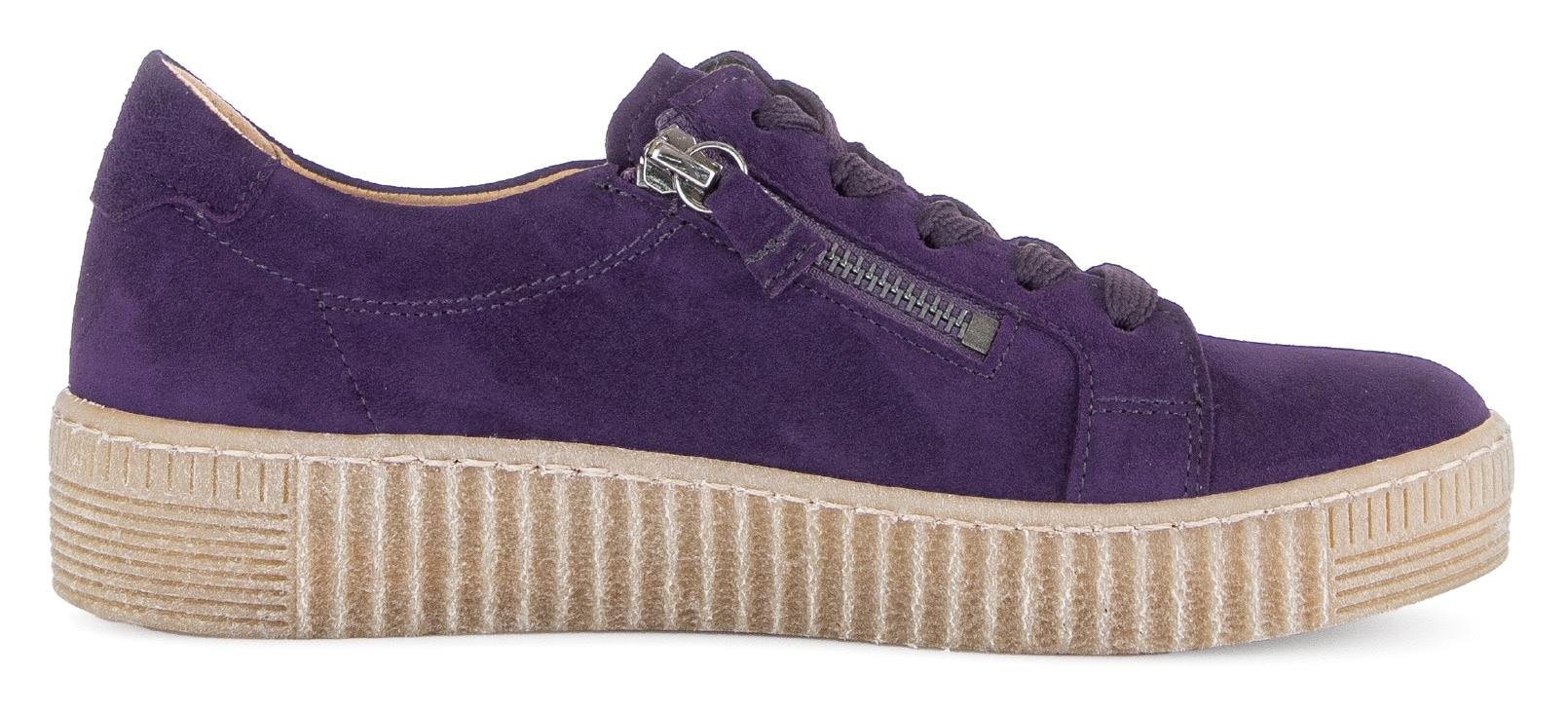 Gabor Sneaker, Plateau, Freizeitschuh, Halbschuh, Schnürschuh, zwei Reißverschlüsse