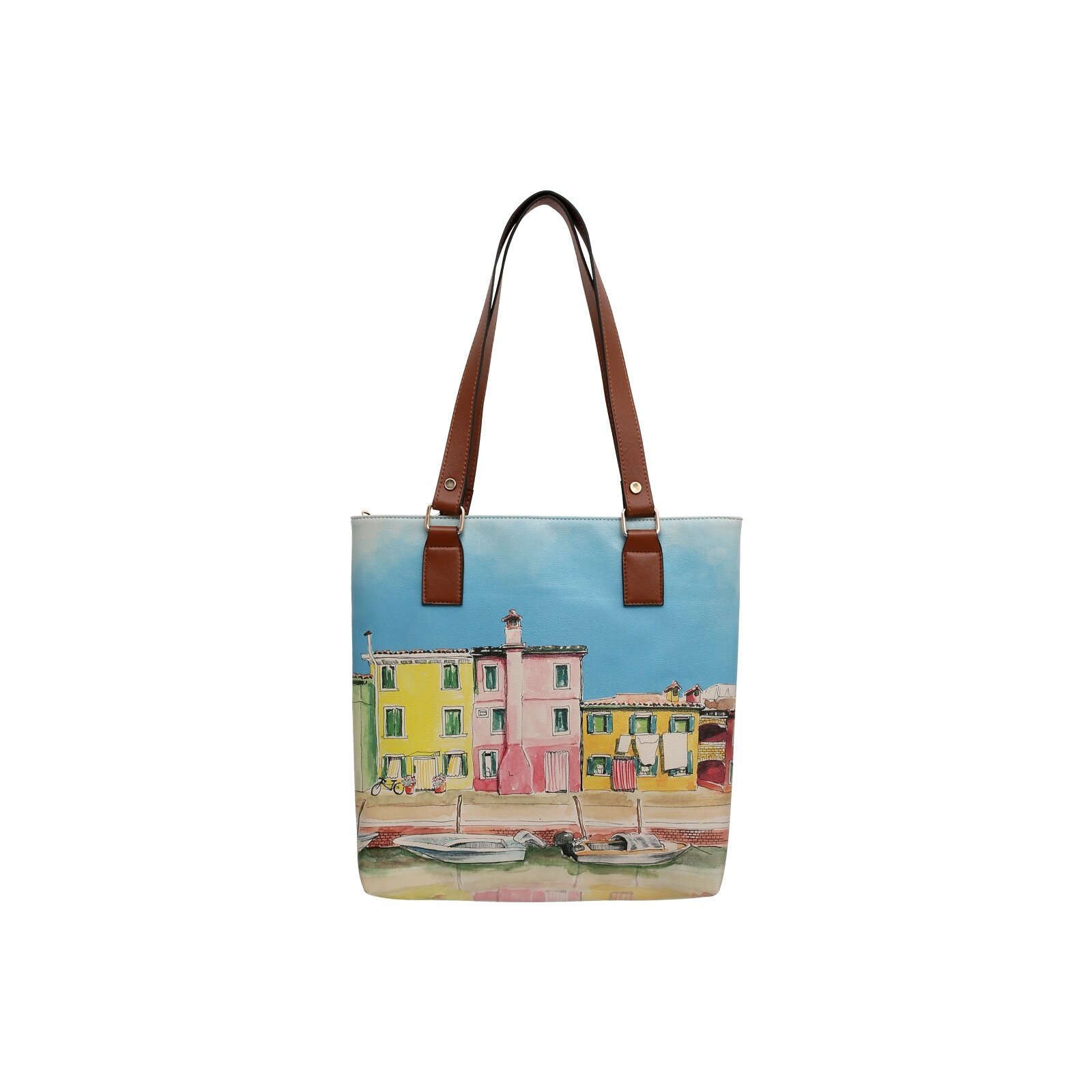 DOGO Umhängetasche »Multi Pocket Bag Burano Island Damen Handtaschen (Fashion) /«, Vegan