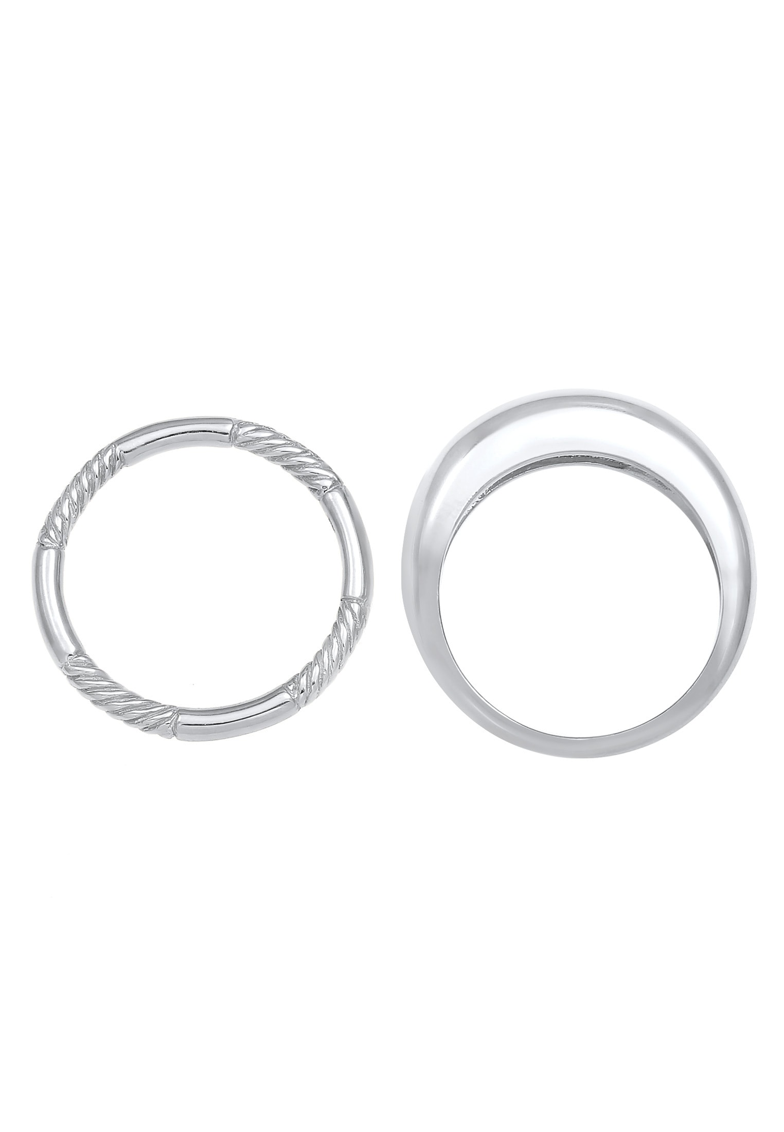 Elli Ring-Set »Bandring Gedreht Basic Set (2 tlg) 925 Silber«