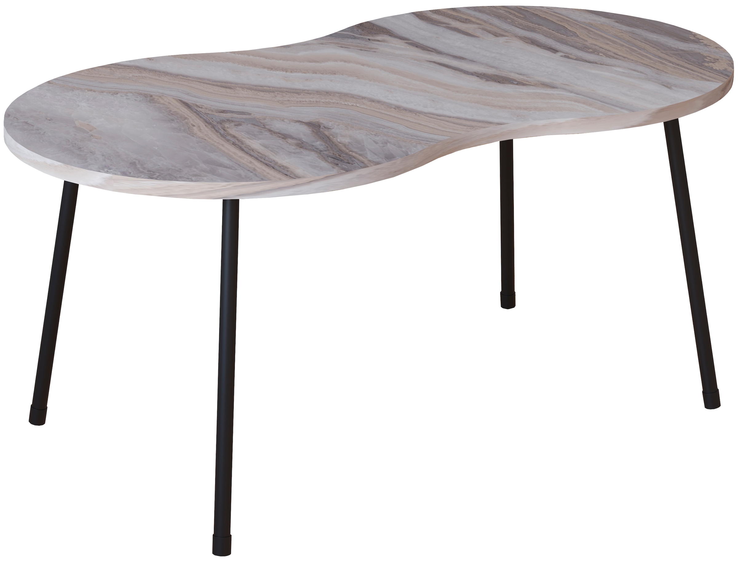 VCM Beistelltisch »Holz Sofatisch Couchtisch Marmor Mirola«
