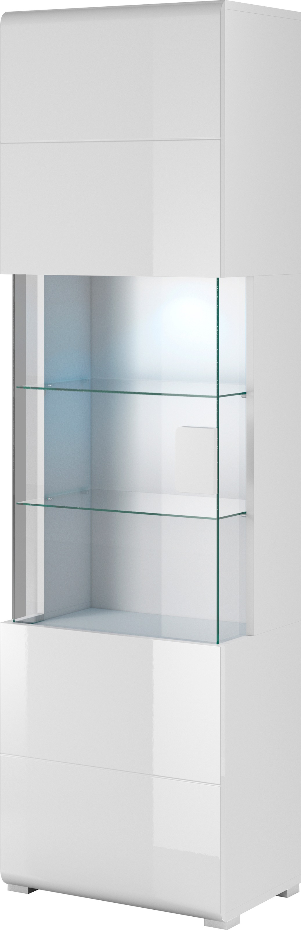 OTTO home Vitrine "Toledo,Höhe 204 cm trendige Glasvitrine mit dekorative F günstig online kaufen