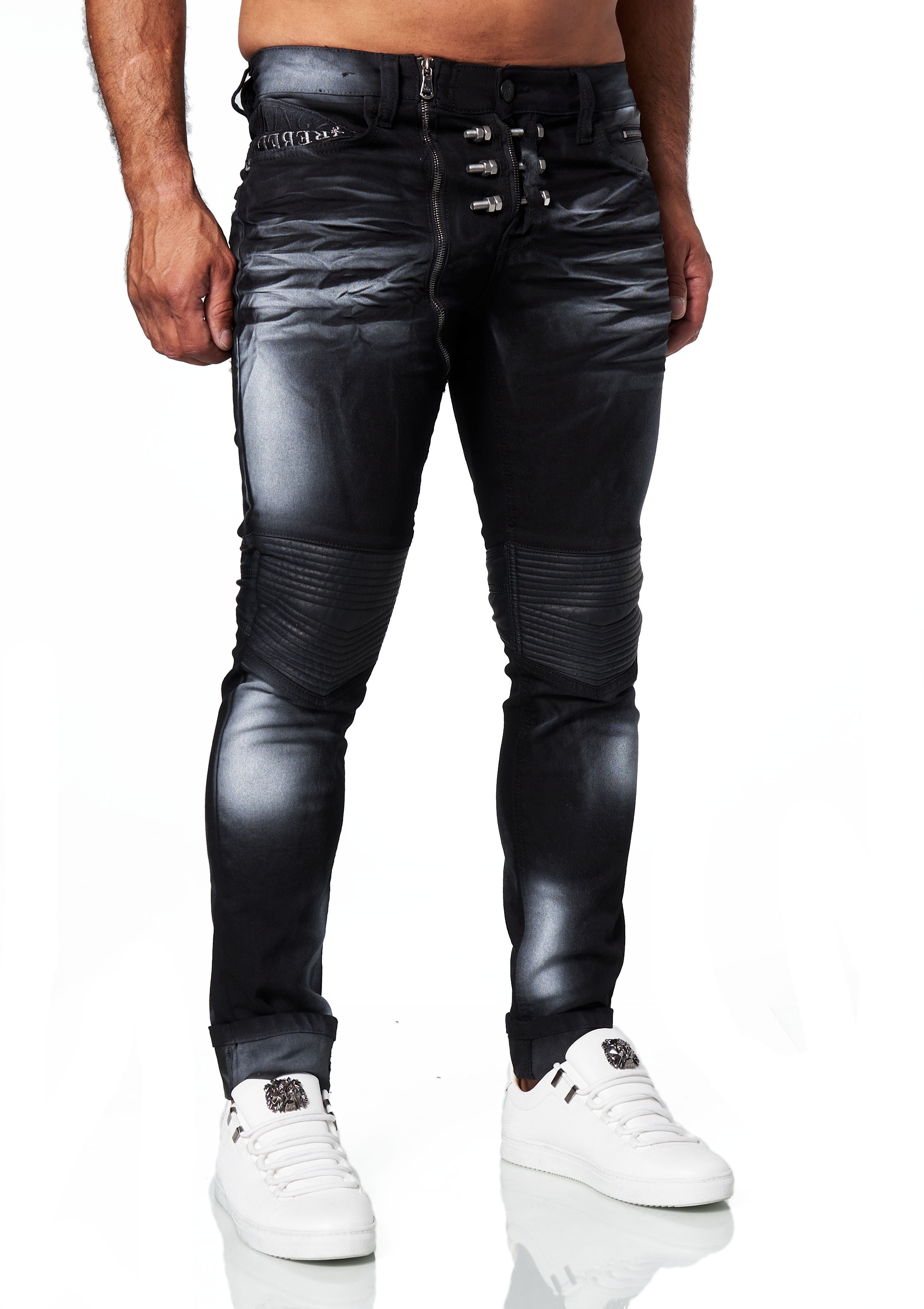 KINGZ Slim-fit-Jeans, In modischem Design günstig online kaufen