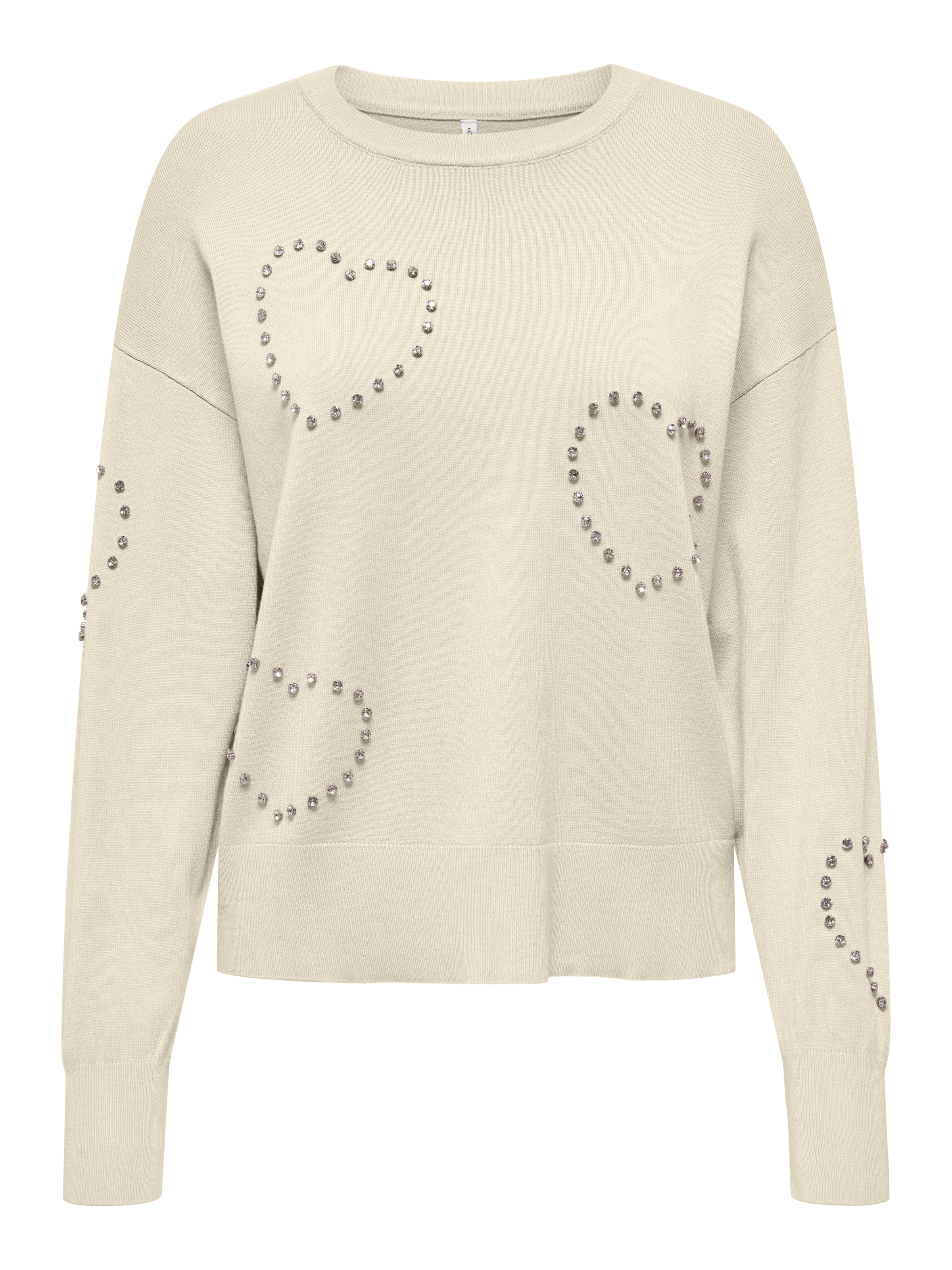ONLY Rundhalspullover "ONLBEE LS HEART BLING O-NECK CC KNT" günstig online kaufen