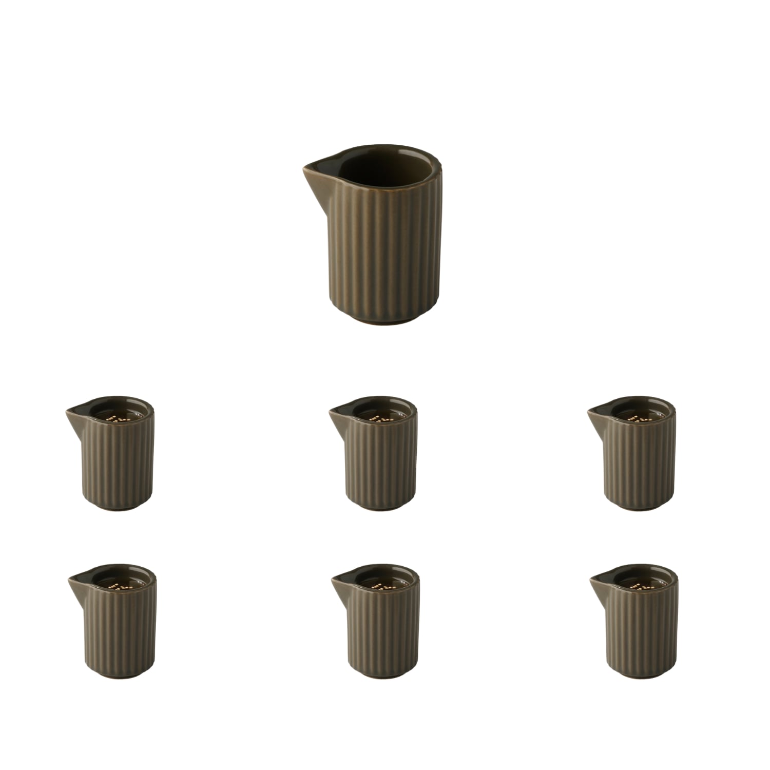 APS Milchkännchen "THE GRID, 6 Stück" 0,04 l Set, 6 Stk. tlg. 40 ml Porzellan