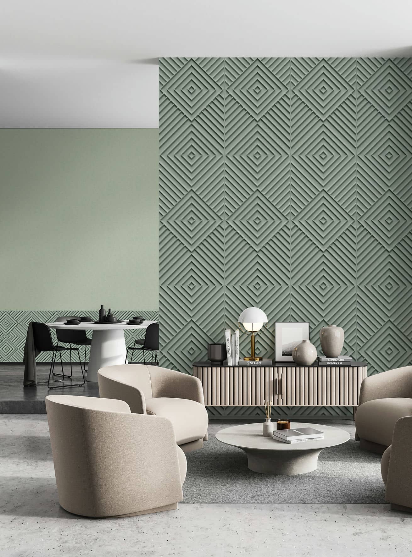 Marburg Vliestapete "Optic Opulence" 3D-Optik moderne Vliestapete für Wohnzimmer Schlafzimmer Küche
