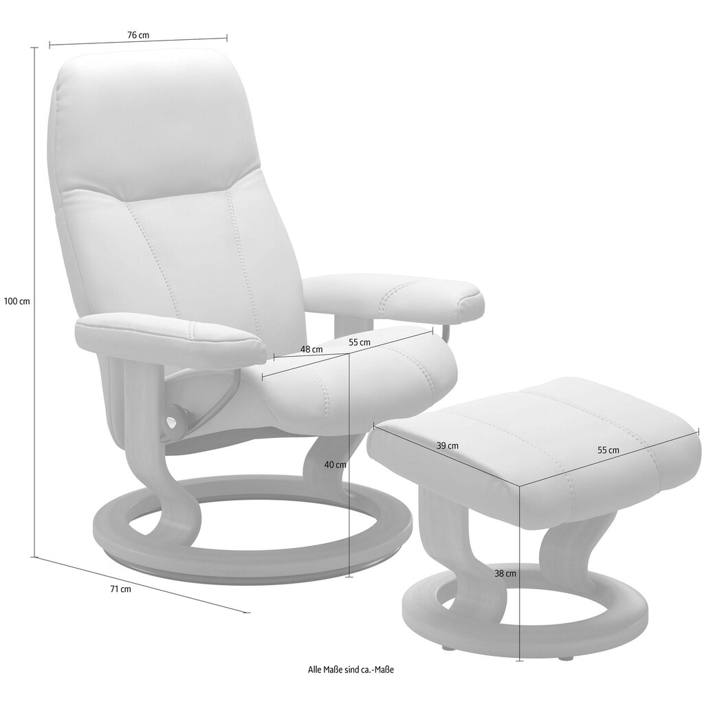 Stressless® Relaxsessel »Consul«, (Set, Relaxsessel mit Hocker)