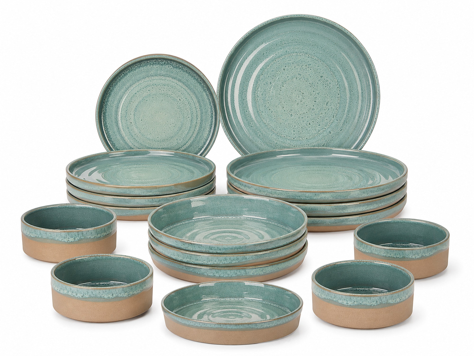 Cosy & Trendy Teller-Set "Basalt, Geschirr-Set, 16-tlg." Steinzeug, für 4 Personen, rund, spülmaschinengeeignet
