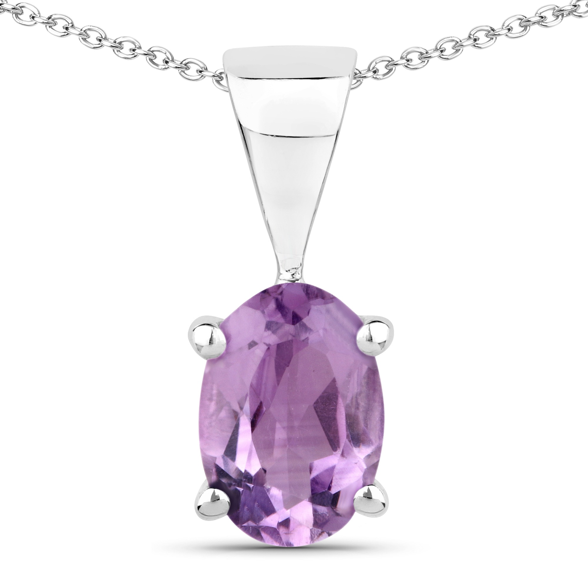 Vira Jewels Paar Ohrstecker »Silber 925 rhodiniert Ohrringe und Halskette mit echtem Amethyst«