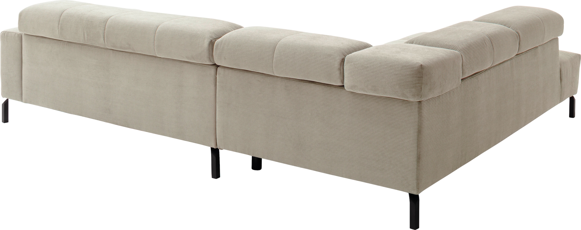 Places of Style Ecksofa »Cleveland, L-Form, incl. Kopfteilverstellung, Breite 276 cm«, wahlweise elektrischer Sitzvorzug