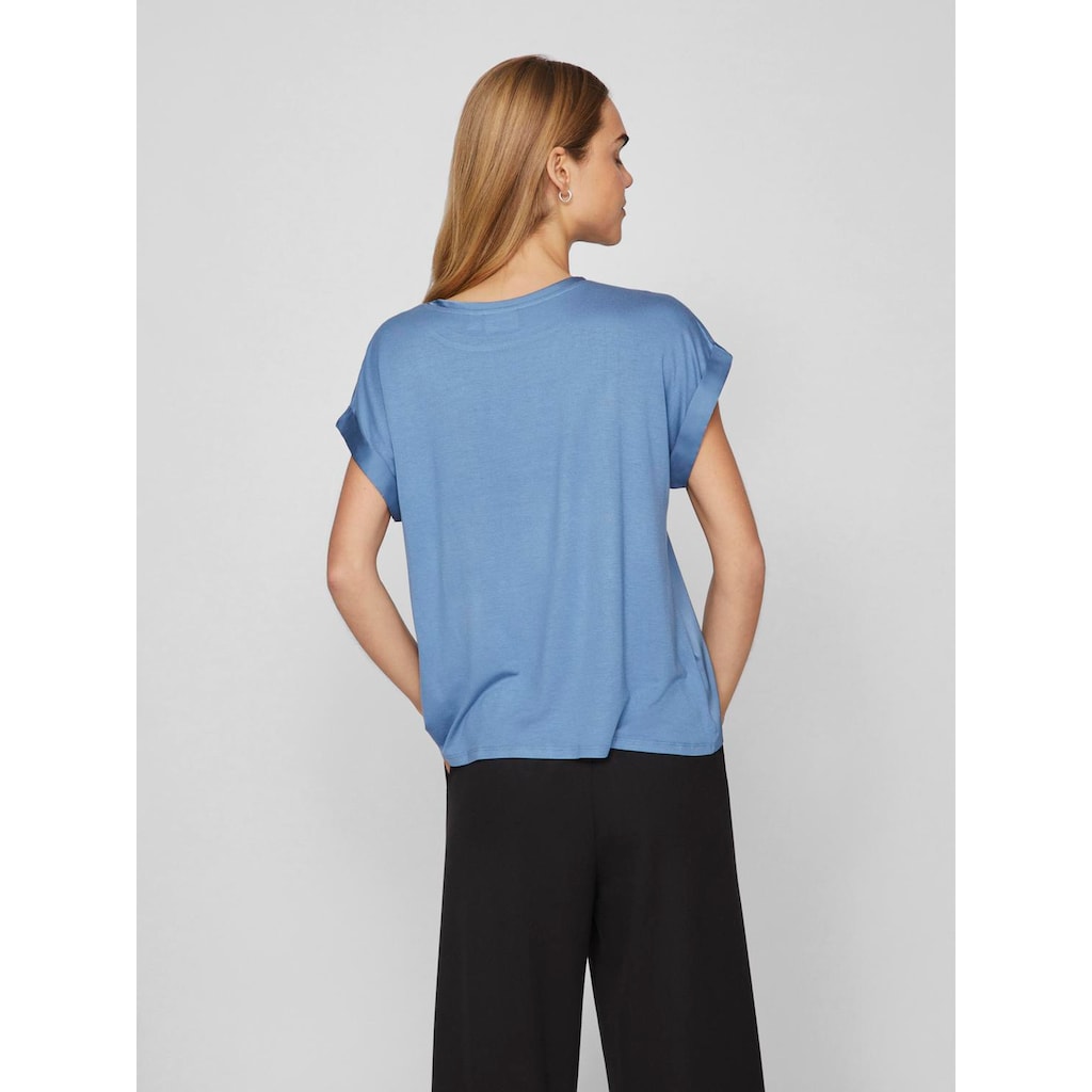 Vila Kurzarmshirt »VIELLETTE S/S SATIN TOP - NOOS«