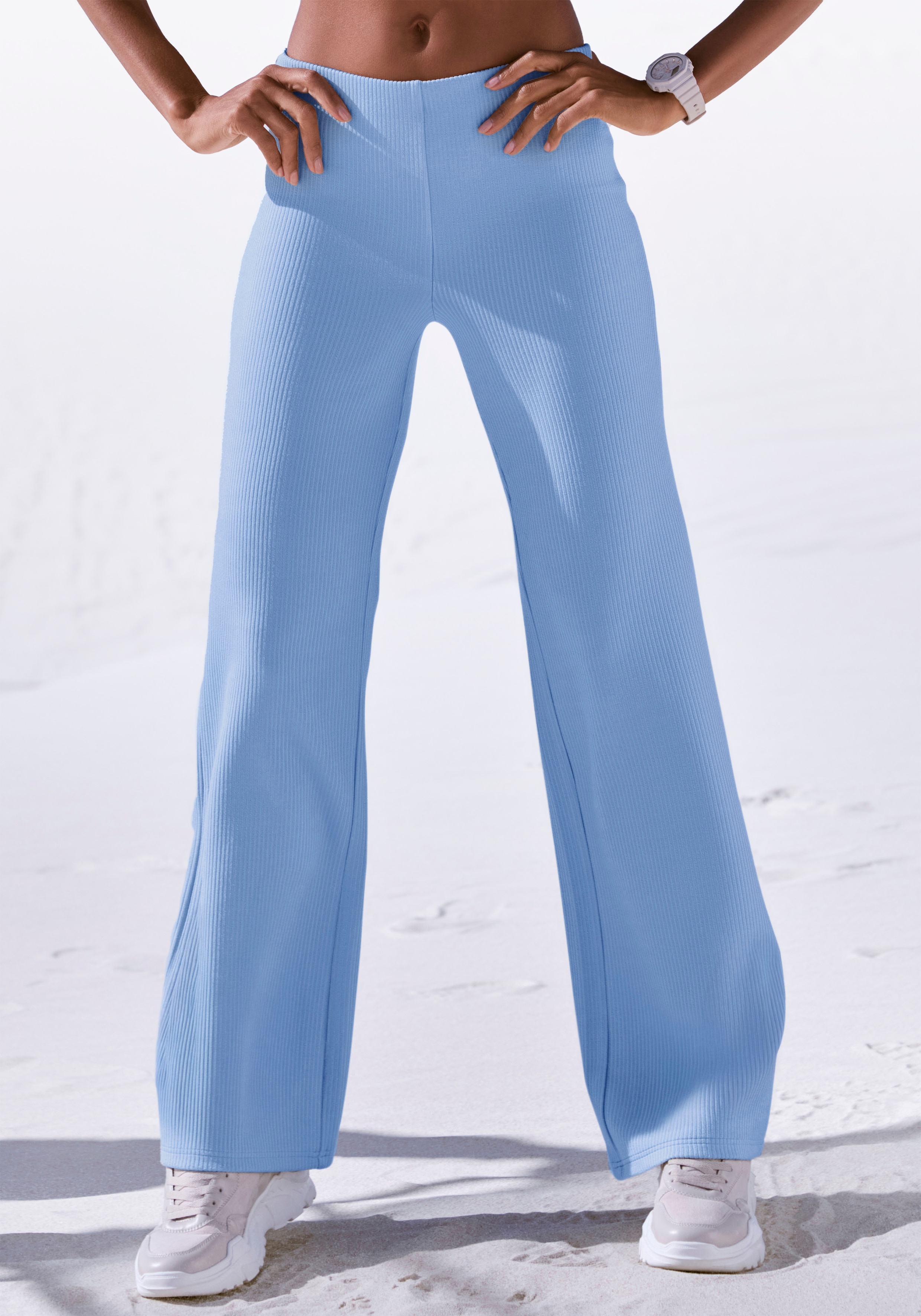 LASCANA Sporthose Seamless-Sporthose aus elastischer Rippstruktur