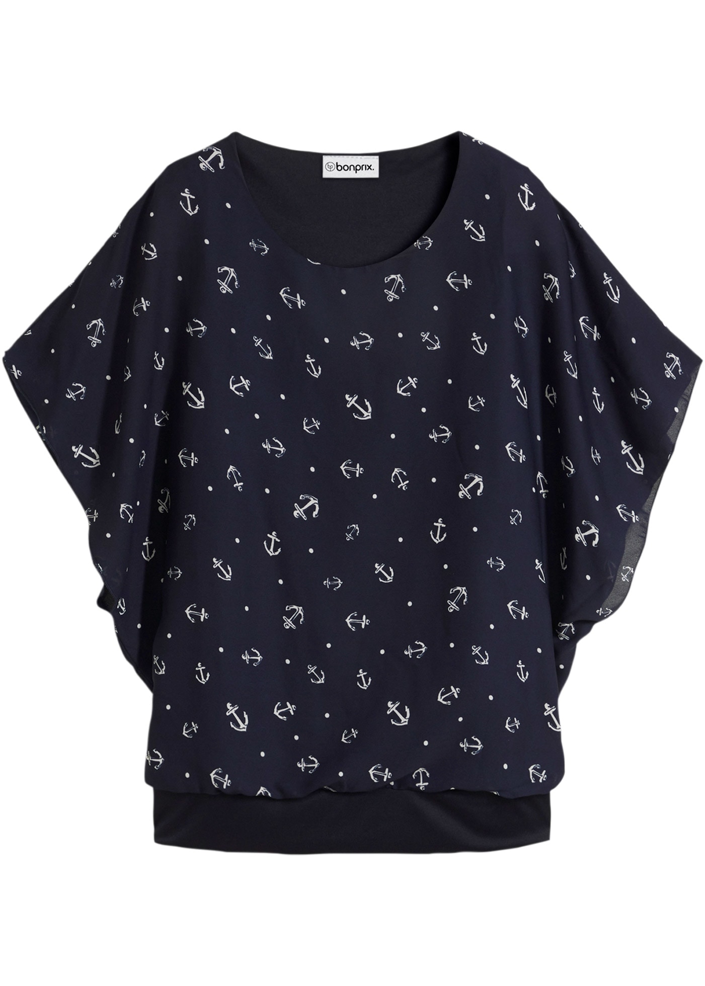 bonprix Shirtbluse lockere Passform, für entspannte Anlässe, aus Polyester